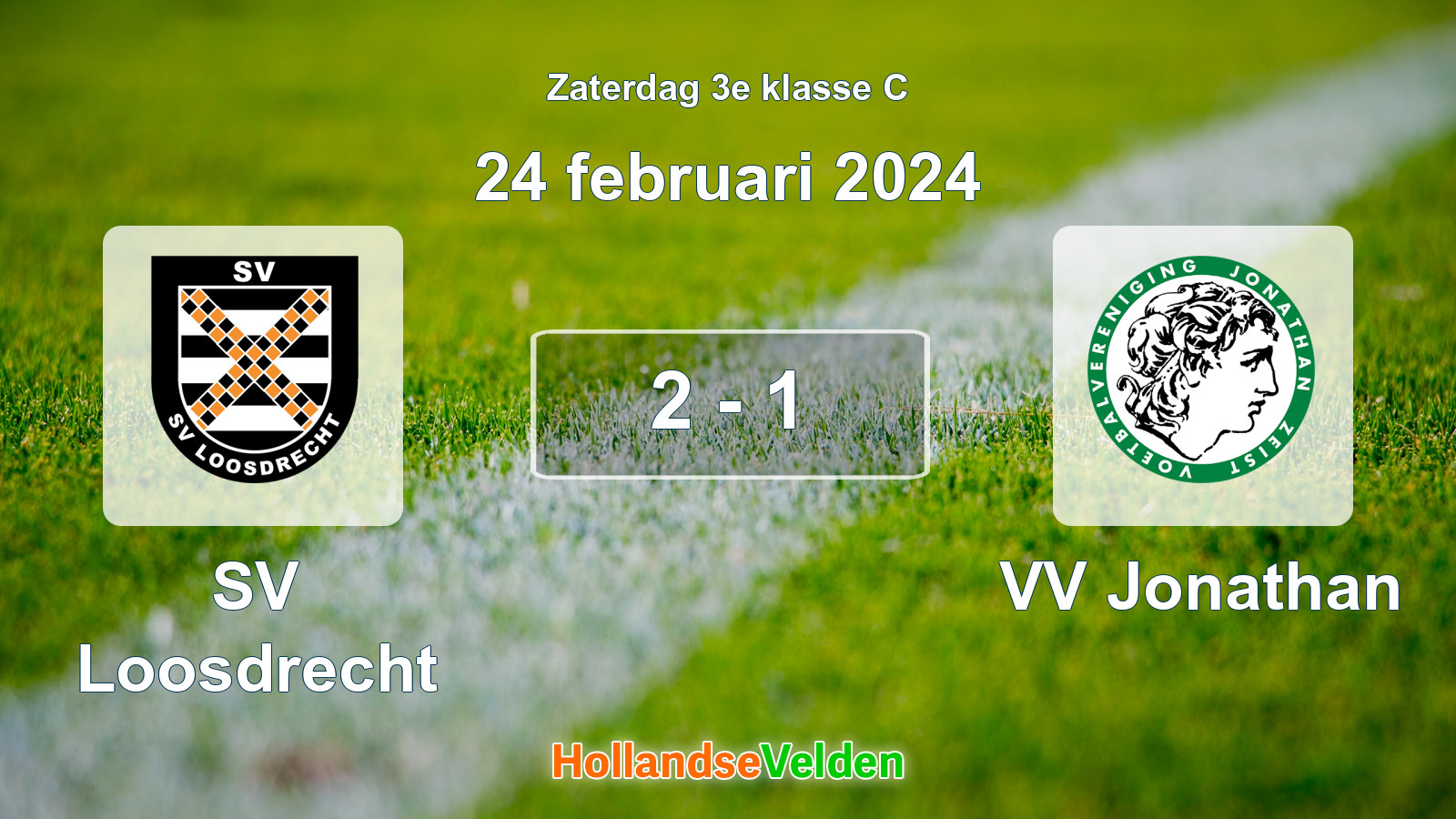 Gespeelde wedstrijd: SV Loosdrecht - VV Jonathan 2 - 1 (24 februari 2024)