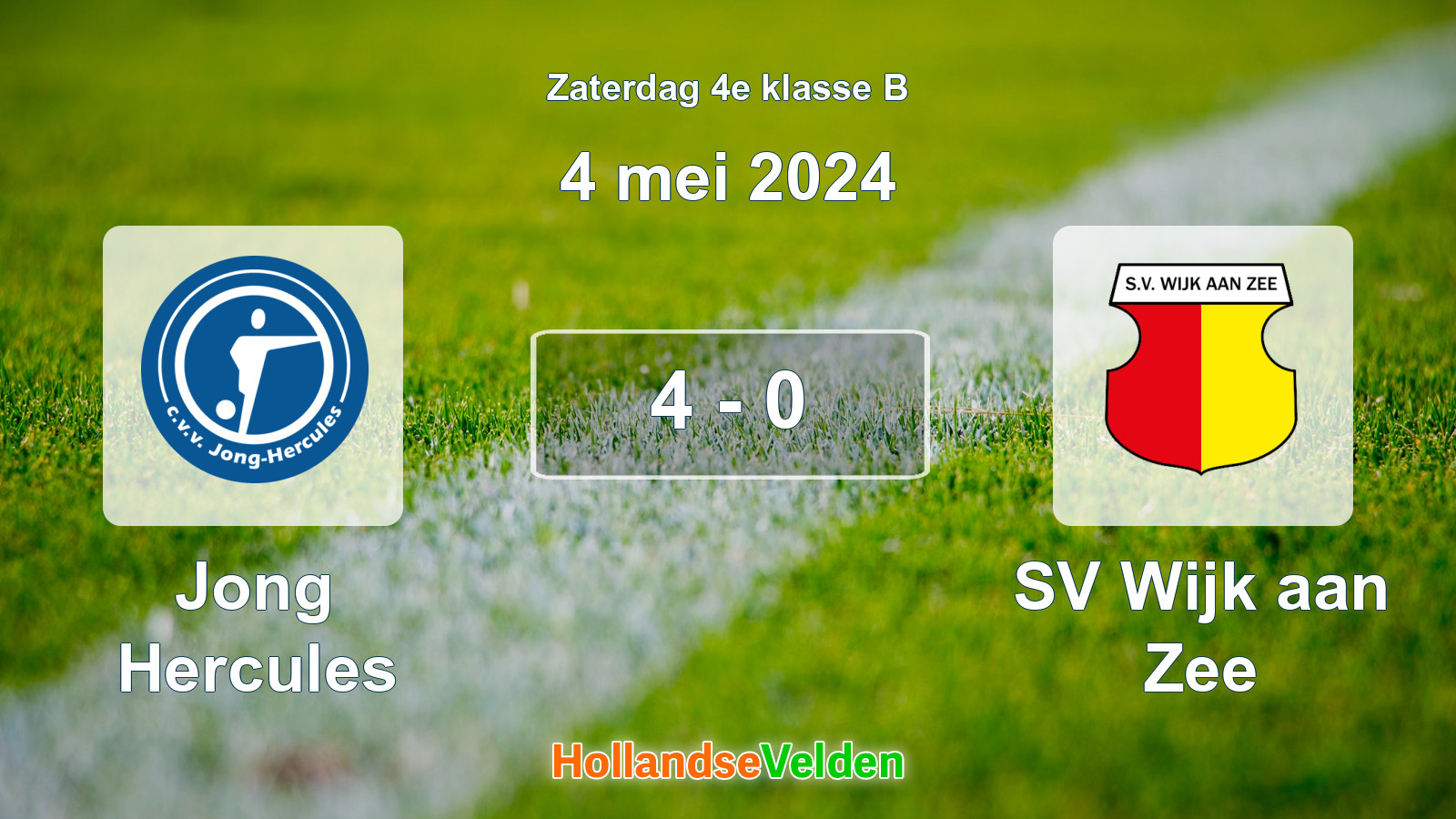 Gespeelde wedstrijd: Jong Hercules - SV Wijk aan Zee 4 - 0 (4 mei 2024)
