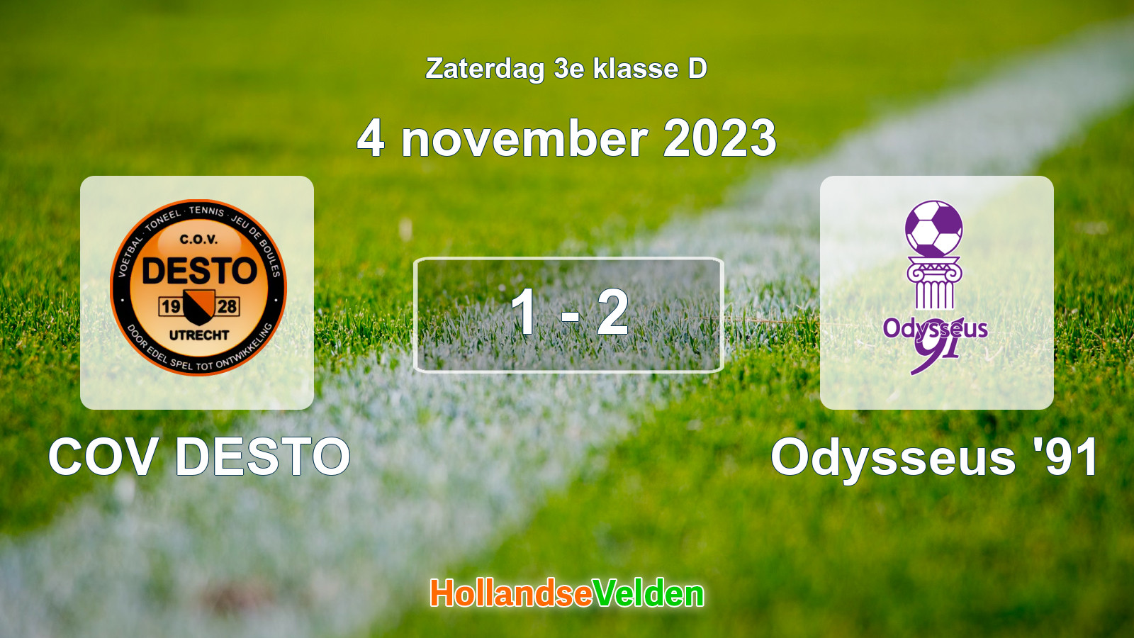 Gespeelde wedstrijd: COV DESTO - Odysseus '91 1 - 2 (4 november 2023)