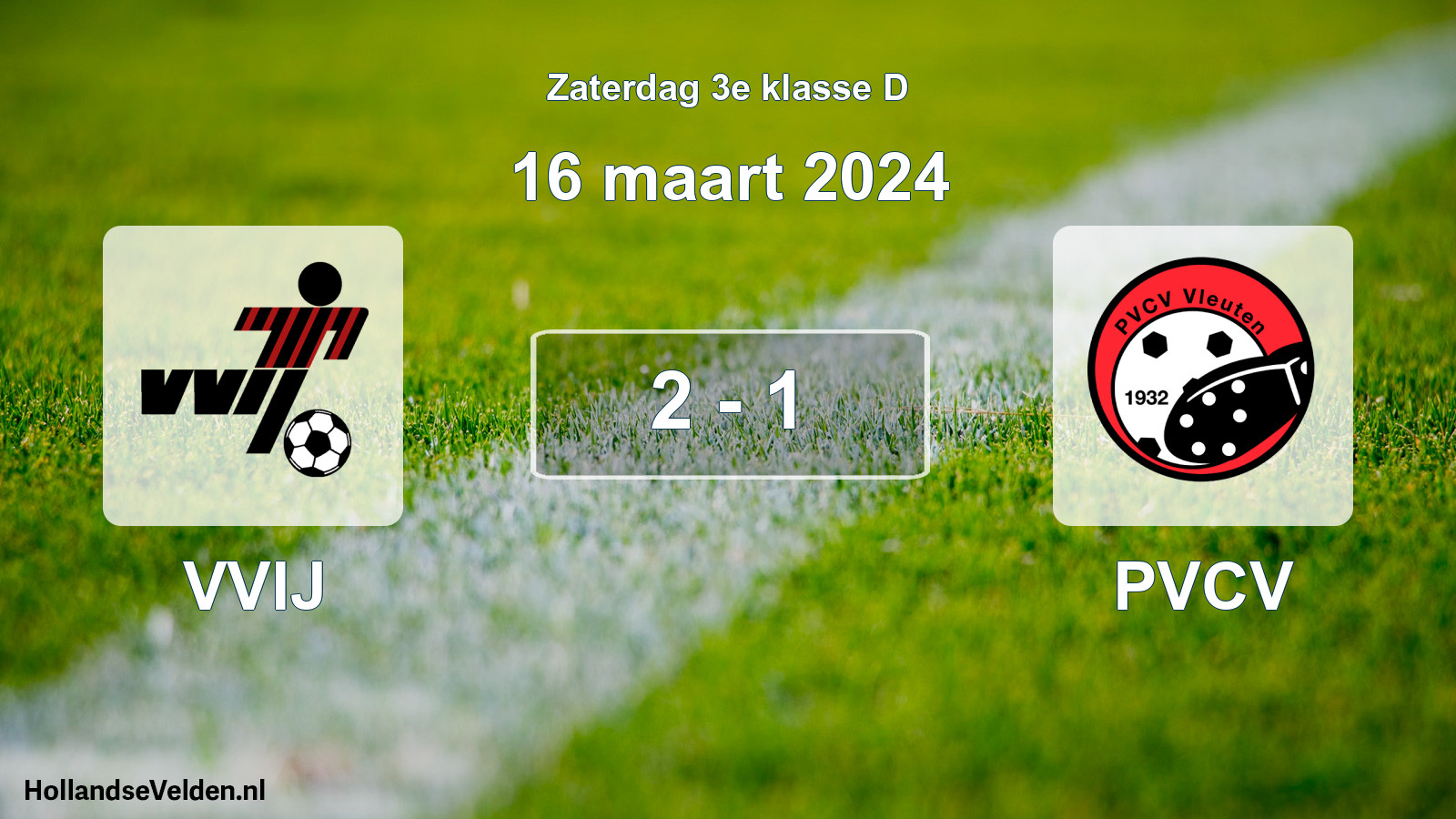 Gespeelde wedstrijd: VVIJ - PVCV 2 - 1 (16 maart 2024)