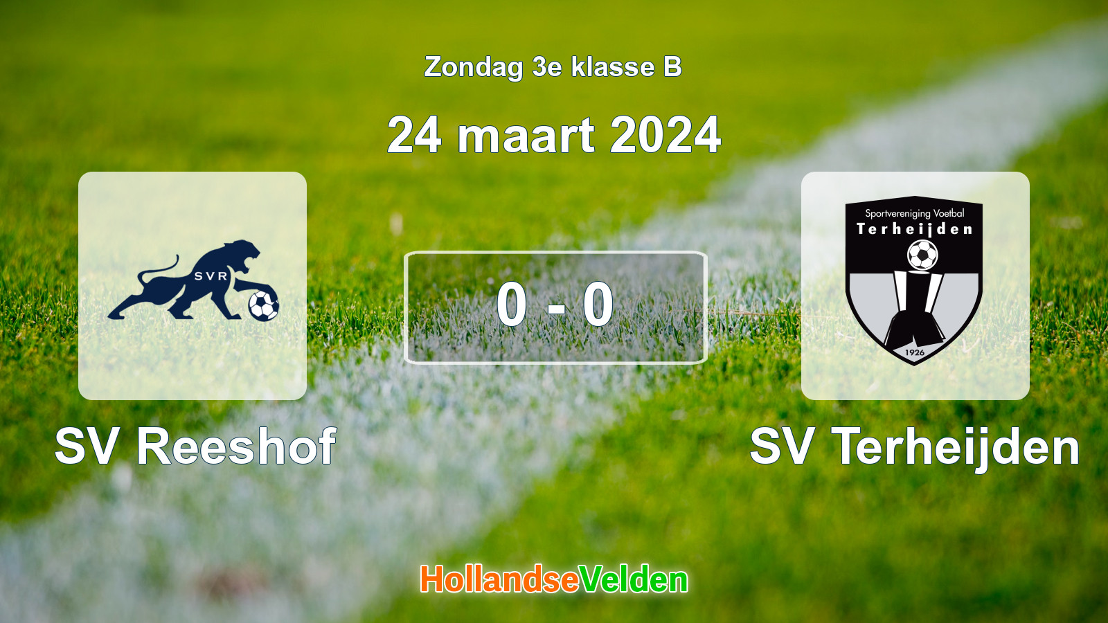 Gespeelde wedstrijd: SV Reeshof - SV Terheijden 0 - 0 (24 maart 2024)
