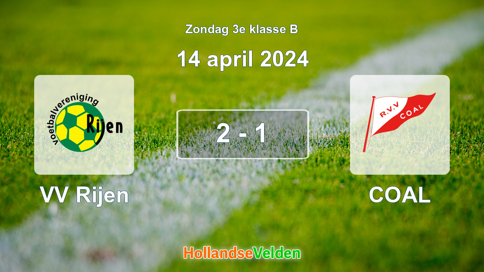 Gespeelde wedstrijd: VV Rijen - COAL 2 - 1 (14 april 2024)