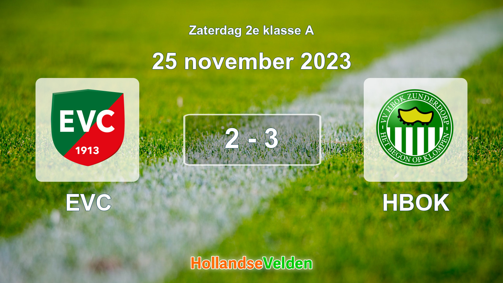 Gespeelde wedstrijd: EVC - HBOK 2 - 3 (25 november 2023)