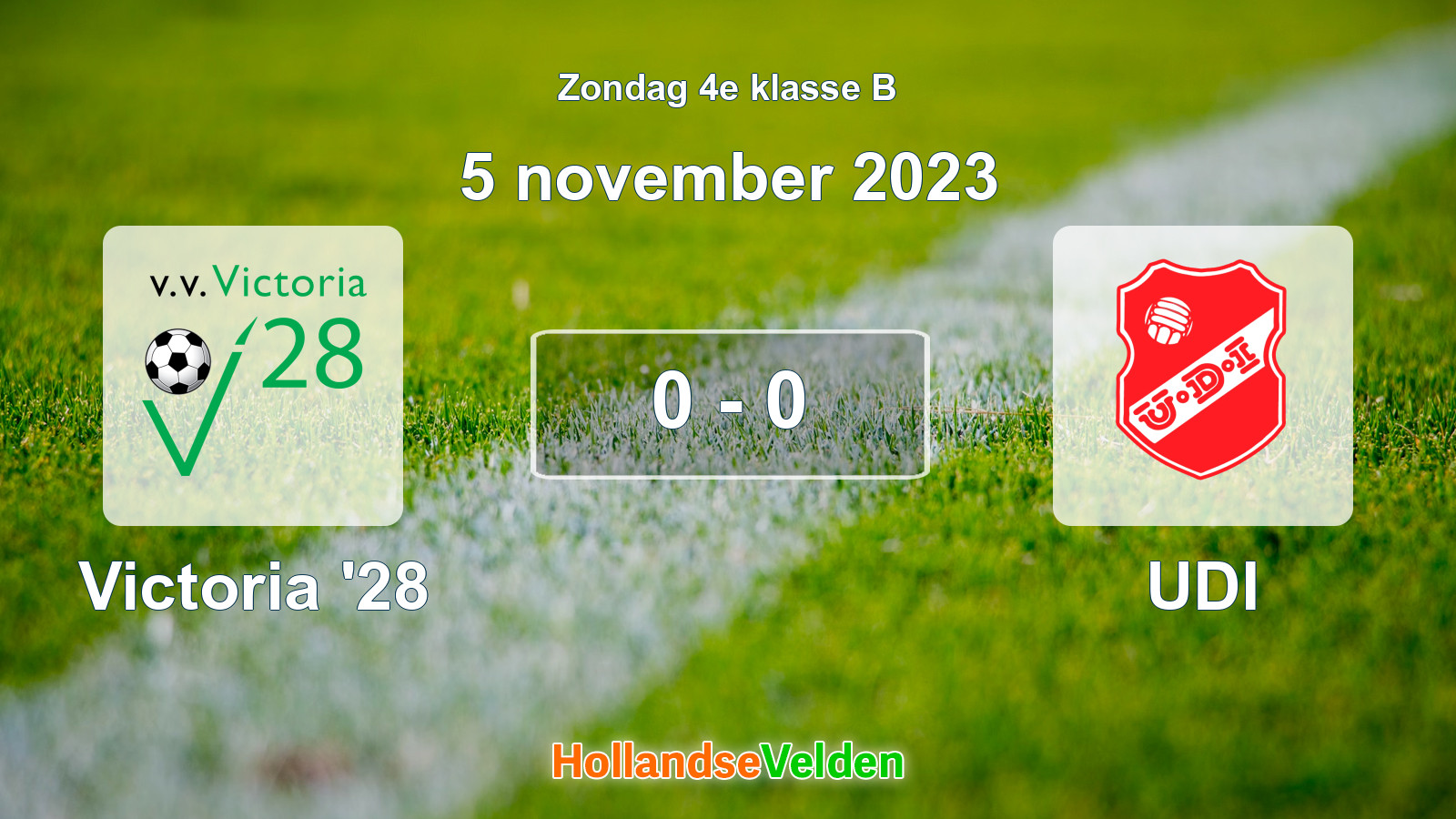 Gespeelde wedstrijd: Victoria '28 - UDI 0 - 0 (5 november 2023)