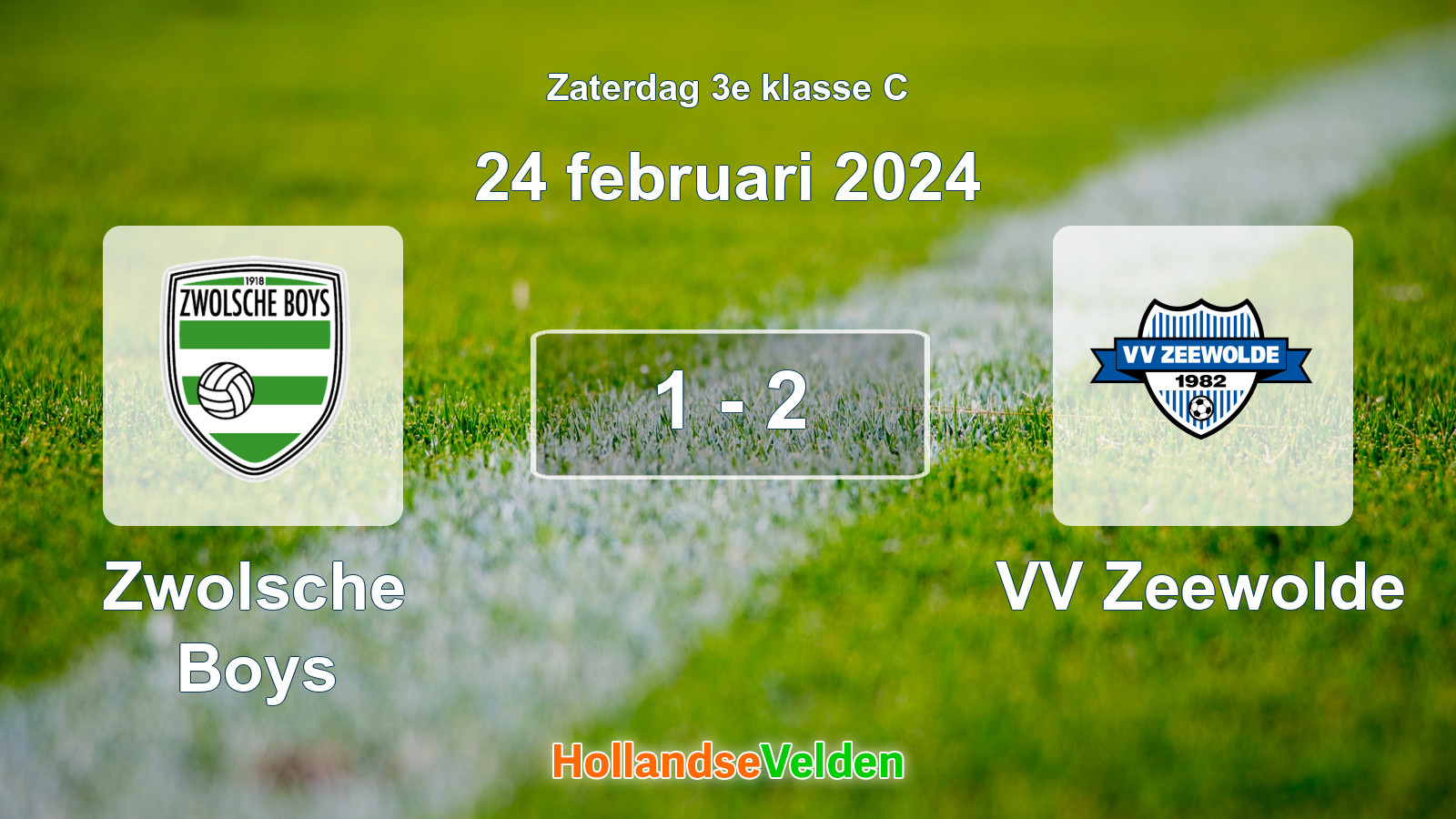 Gespeelde wedstrijd: Zwolsche Boys - VV Zeewolde 1 - 2 (24 februari 2024)