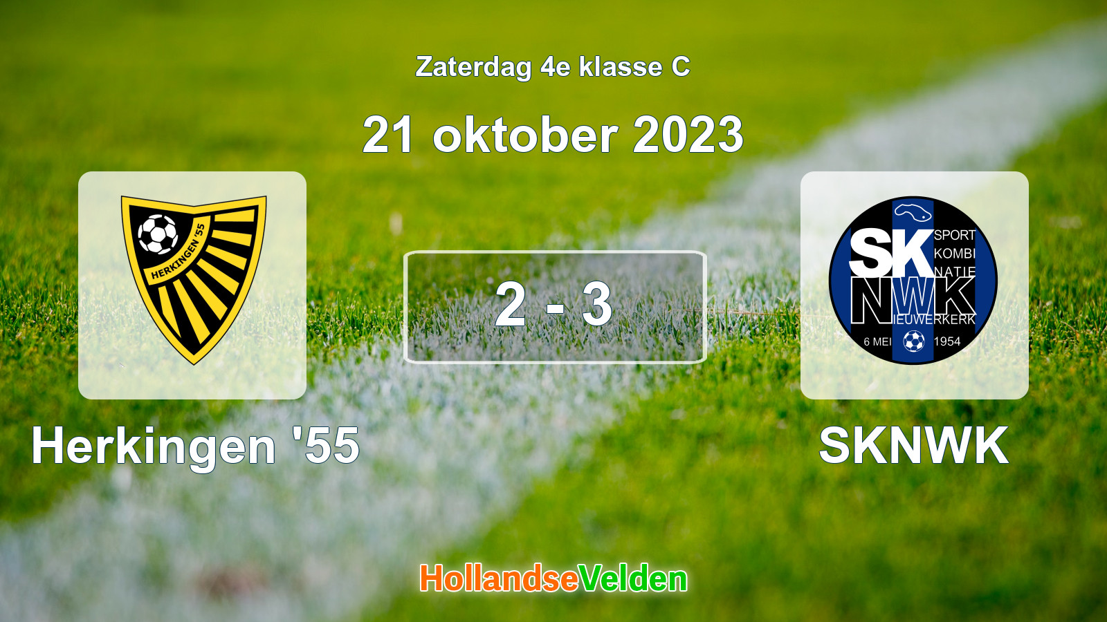 Gespeelde wedstrijd: Herkingen '55 - SKNWK 2 - 3 (21 oktober 2023)
