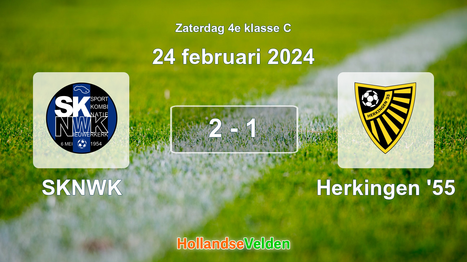 Gespeelde wedstrijd: SKNWK - Herkingen '55 2 - 1 (24 februari 2024)