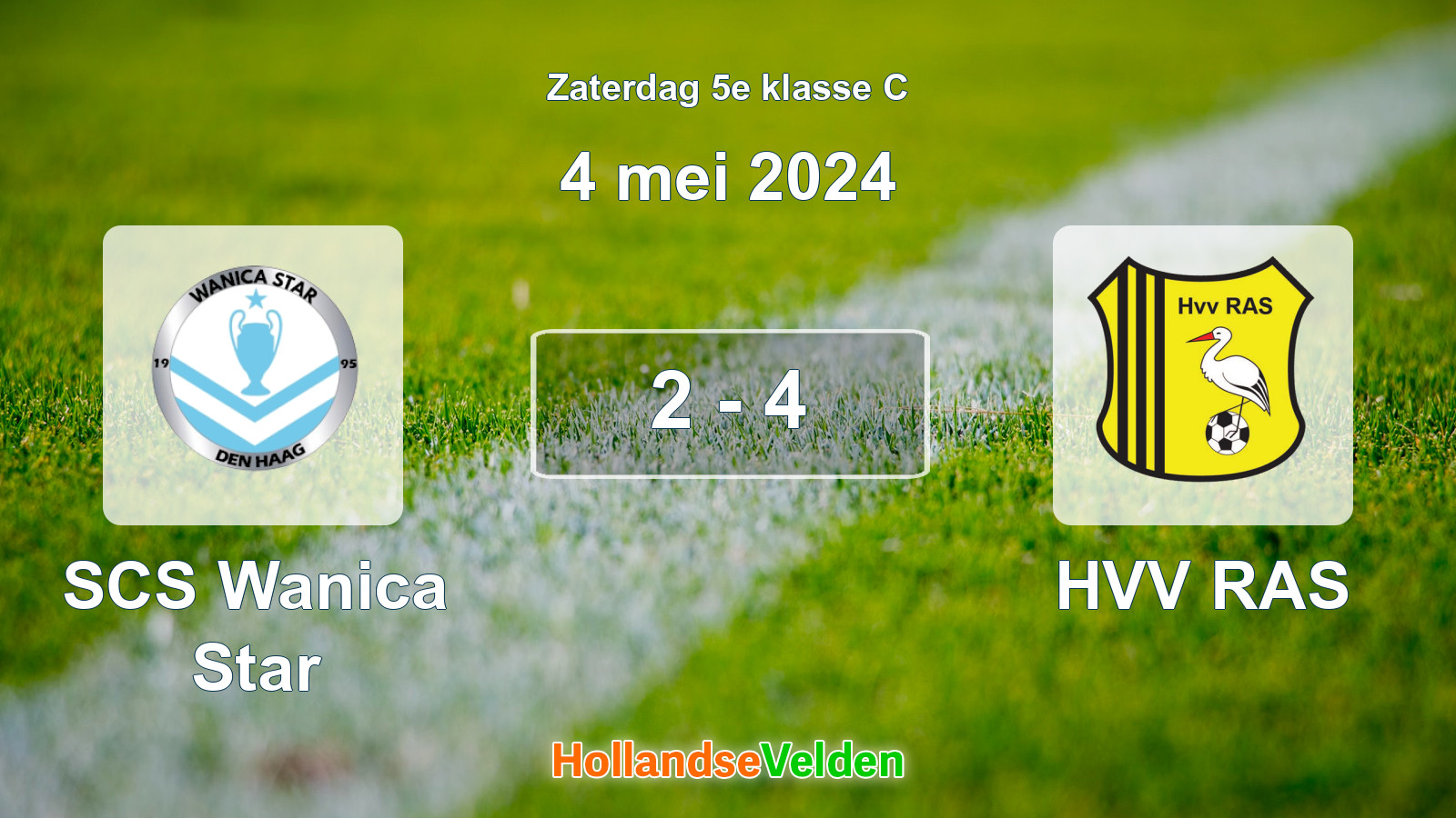 Gespeelde wedstrijd: SCS Wanica Star - HVV RAS 2 - 4 (4 mei 2024)