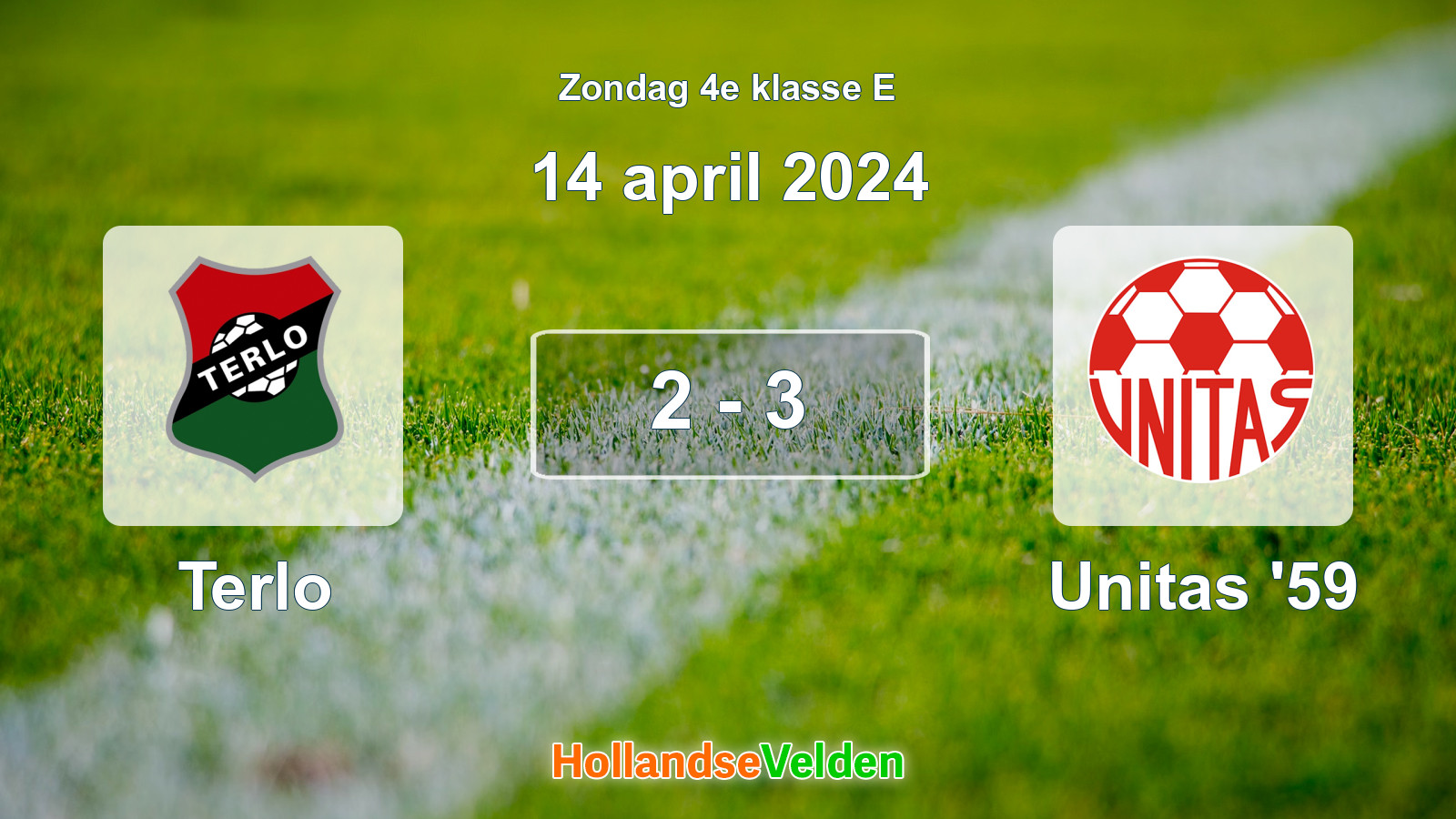 Gespeelde wedstrijd: Terlo - Unitas '59 2 - 3 (14 april 2024)