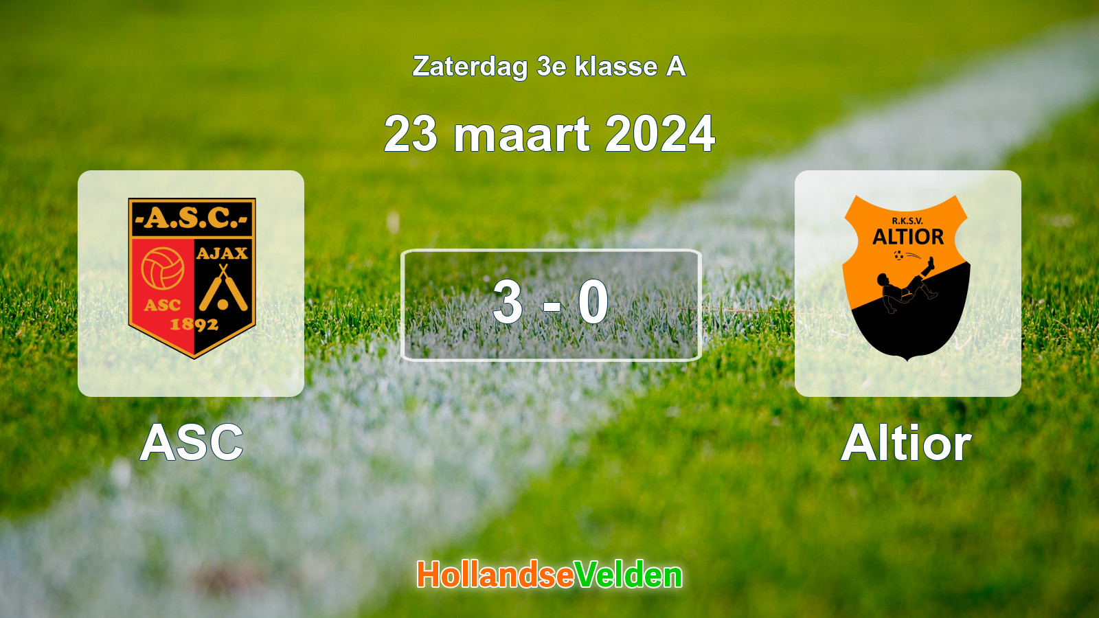 Gespeelde wedstrijd: ASC - Altior 3 - 0 (23 maart 2024)
