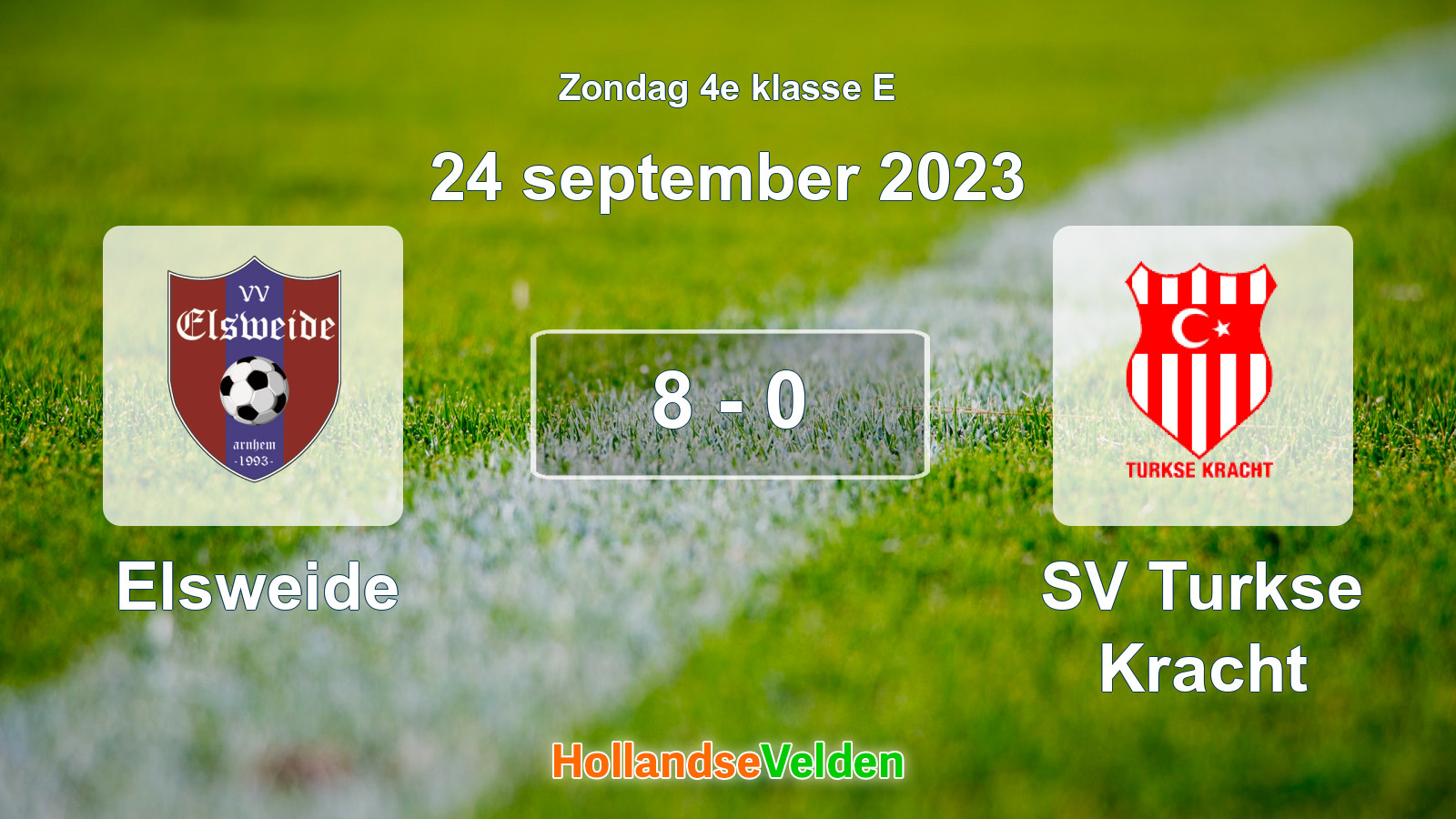Gespeelde wedstrijd: Elsweide - SV Turkse Kracht 8 - 0 (24 september 2023)