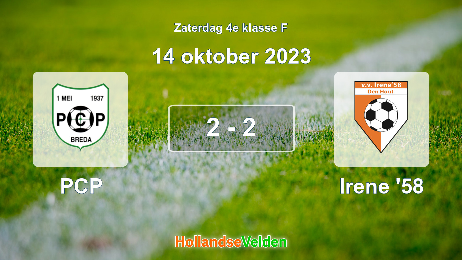 Gespeelde wedstrijd: PCP - Irene '58 2 - 2 (14 oktober 2023)