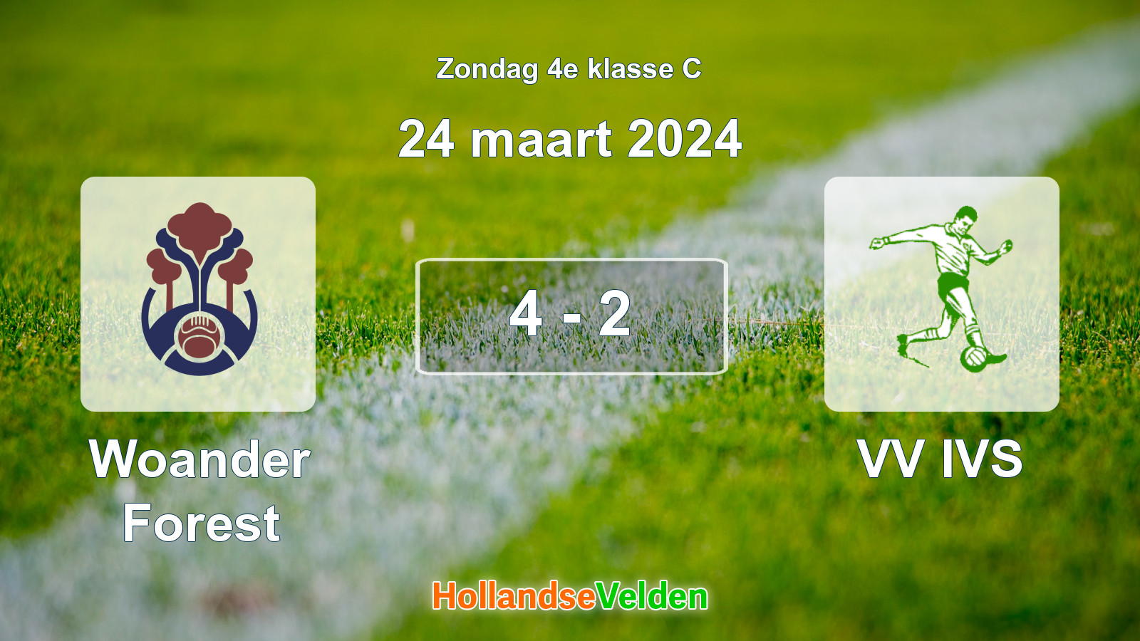Gespeelde wedstrijd: Woander Forest - VV IVS 4 - 2 (24 maart 2024)
