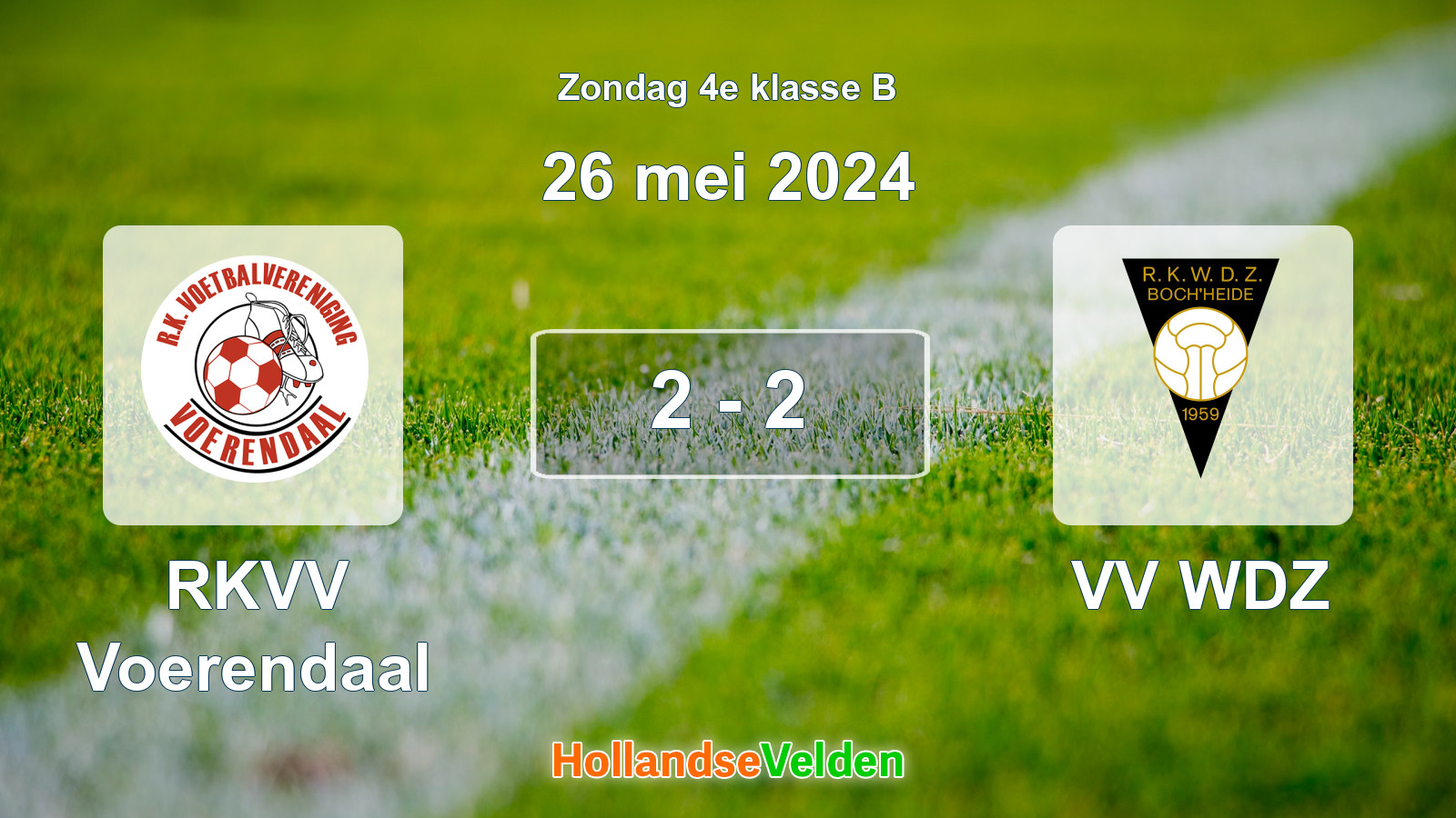 Gespeelde wedstrijd: RKVV Voerendaal - VV WDZ 2 - 2 (26 mei 2024)