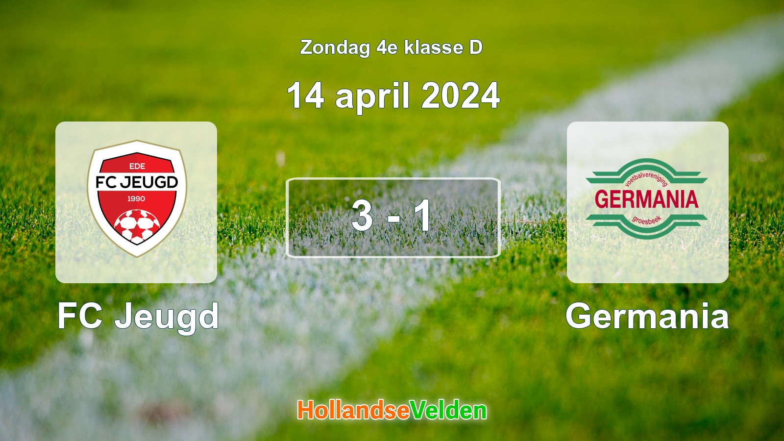 Gespeelde wedstrijd: FC Jeugd - Germania 3 - 1 (14 april 2024)