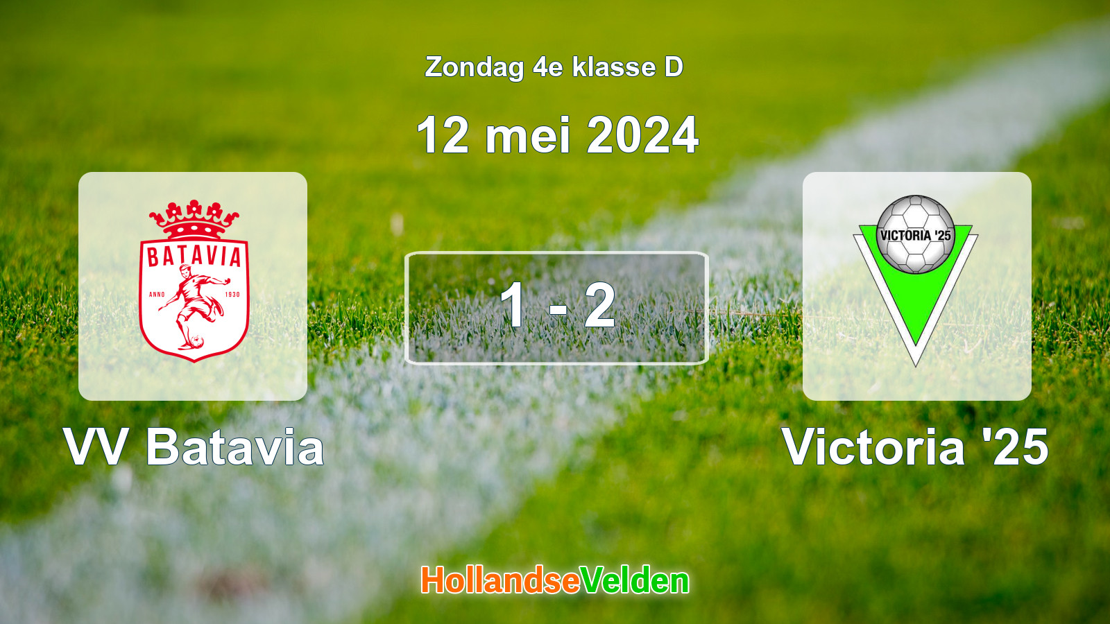Gespeelde wedstrijd: VV Batavia - Victoria '25 1 - 2 (12 mei 2024)