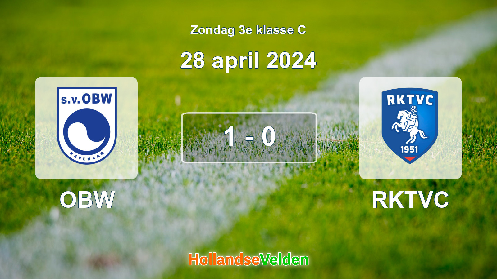 Gespeelde wedstrijd: OBW - RKTVC 1 - 0 (28 april 2024)