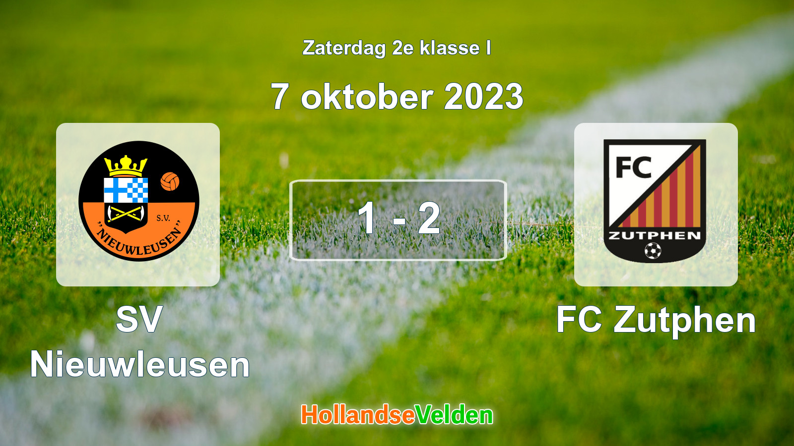 Gespeelde wedstrijd: SV Nieuwleusen - FC Zutphen 1 - 2 (7 oktober 2023)
