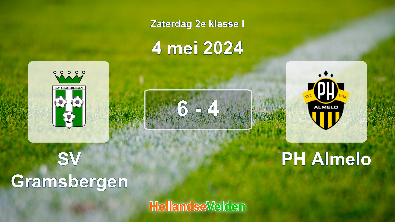 Gespeelde wedstrijd: SV Gramsbergen - PH Almelo 6 - 4 (4 mei 2024)