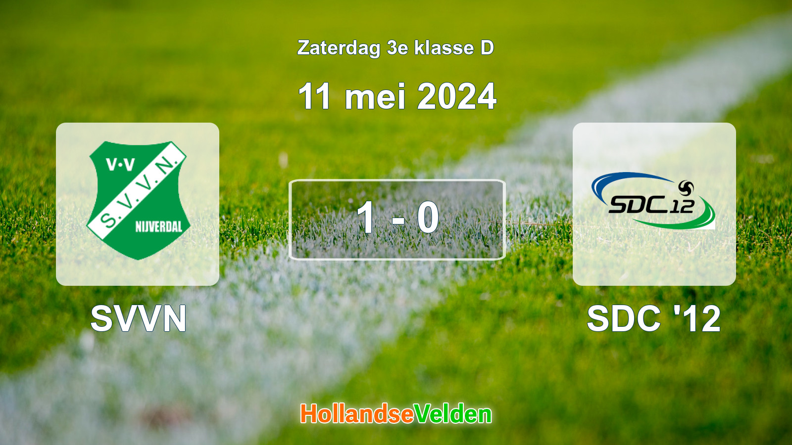 Gespeelde wedstrijd: SVVN - SDC '12 1 - 0 (11 mei 2024)