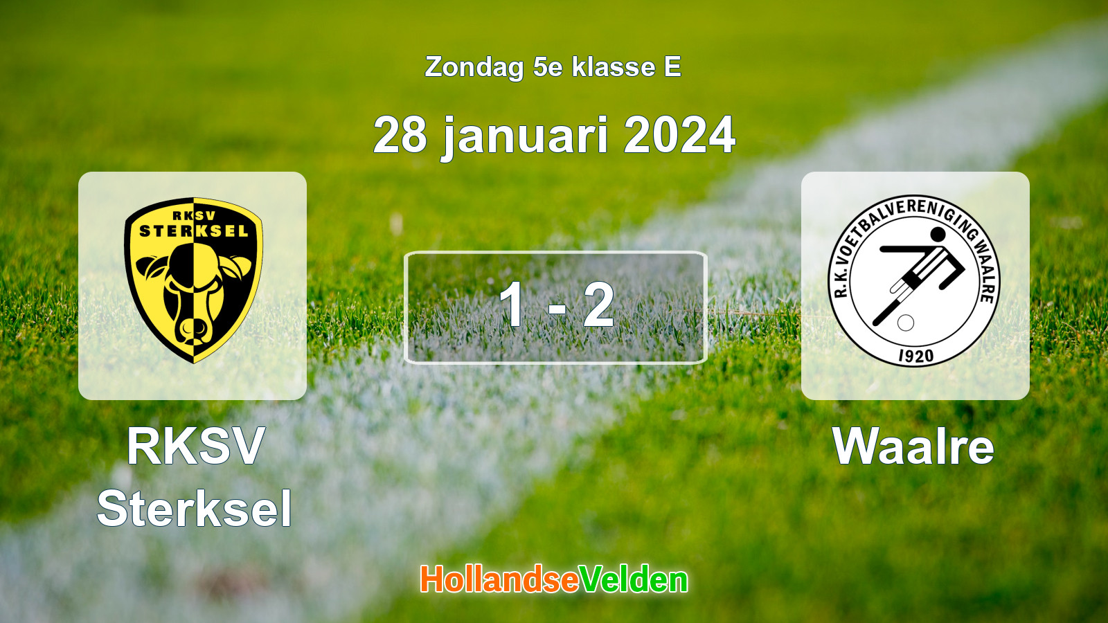Gespeelde wedstrijd: RKSV Sterksel - Waalre 1 - 2 (28 januari 2024)
