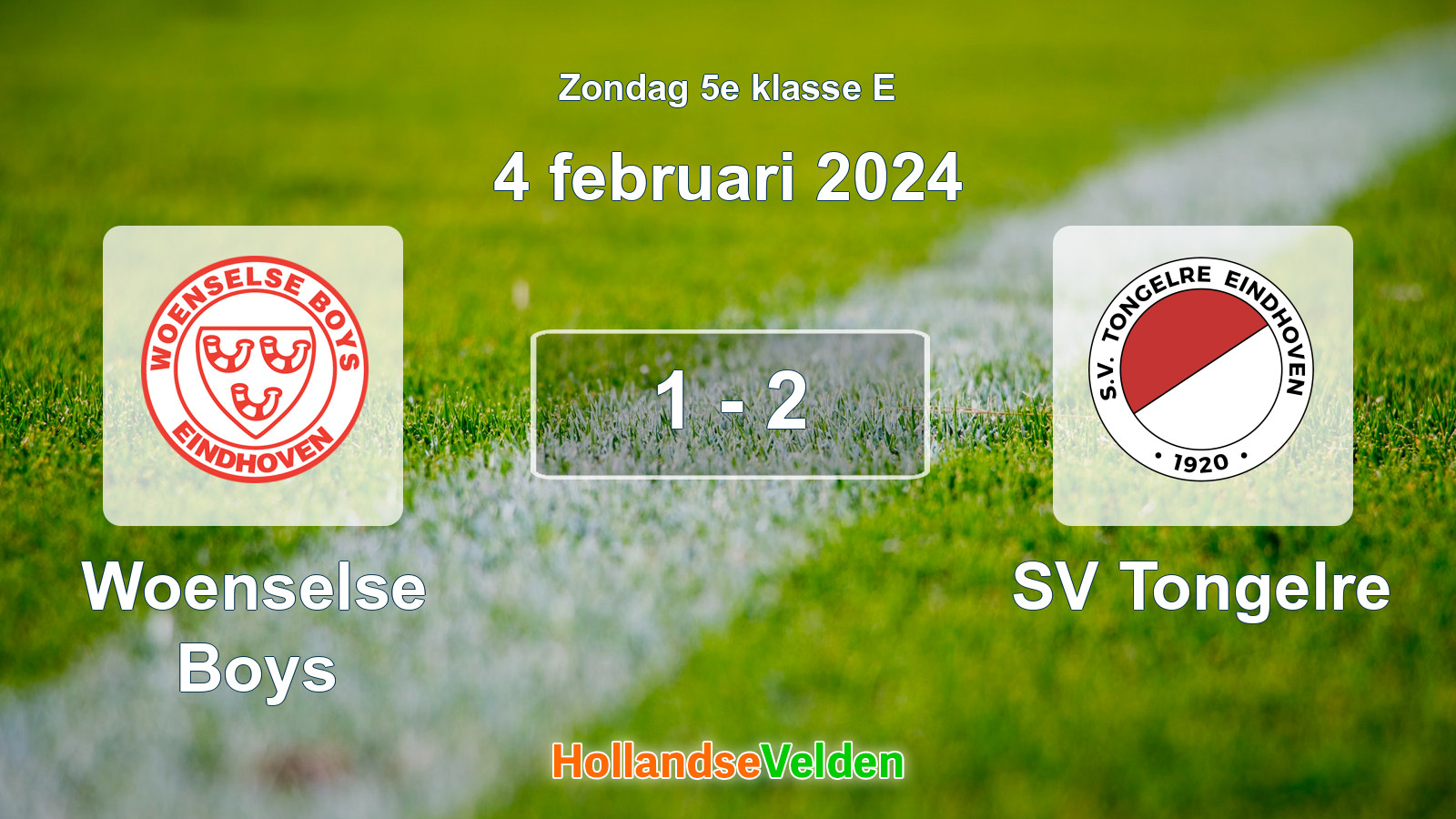 Gespeelde wedstrijd: Woenselse Boys - SV Tongelre 1 - 2 (4 februari 2024)