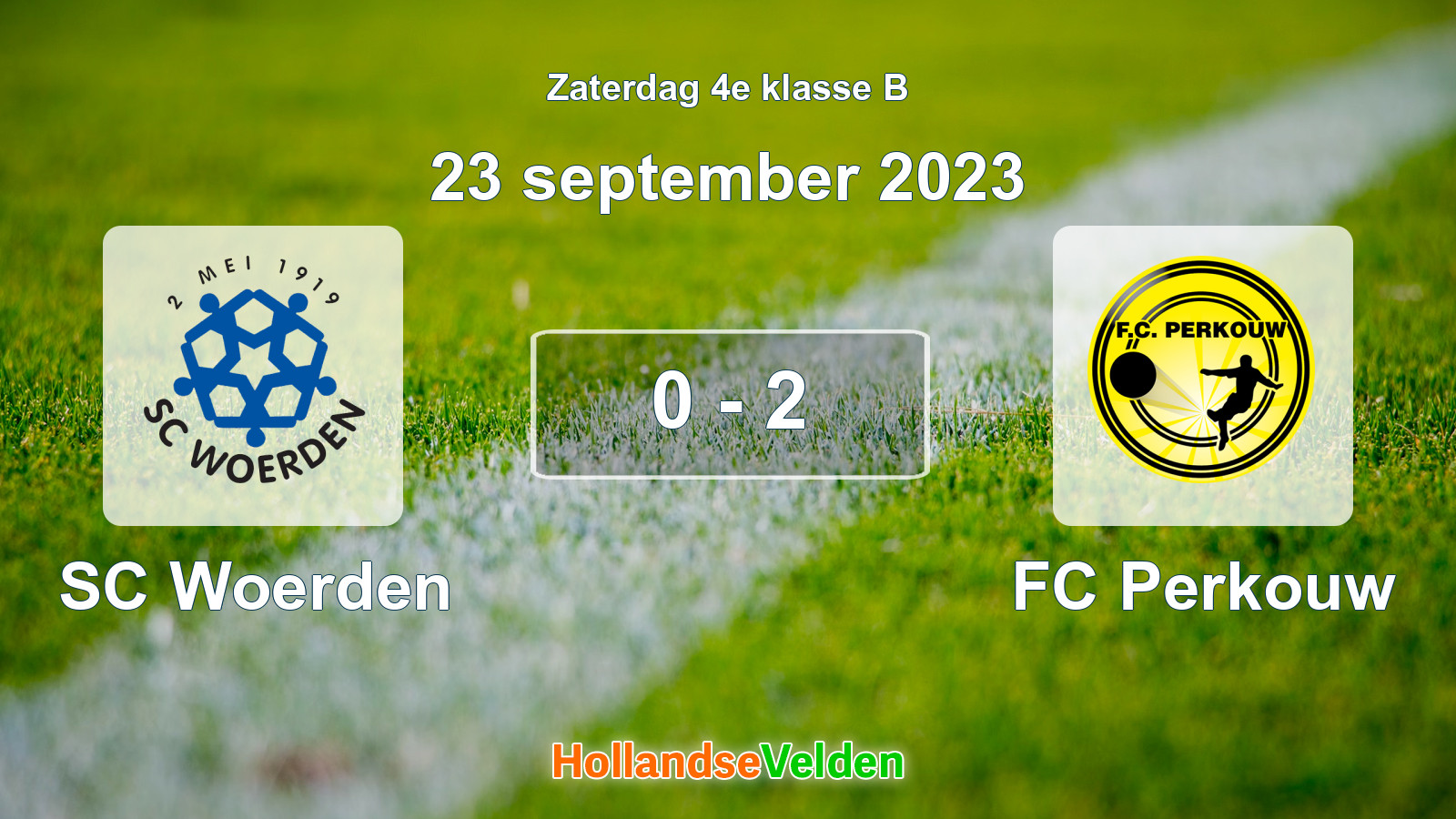Gespeelde wedstrijd: SC Woerden - FC Perkouw 0 - 2 (23 september 2023)
