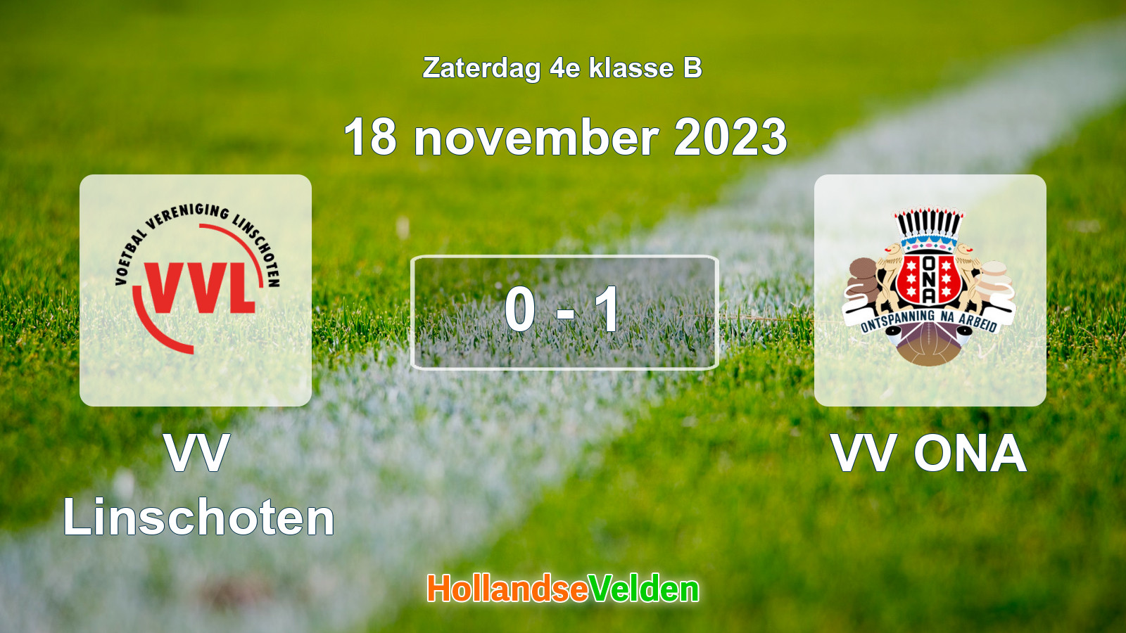 Gespeelde wedstrijd: VV Linschoten - VV ONA 0 - 1 (18 november 2023)