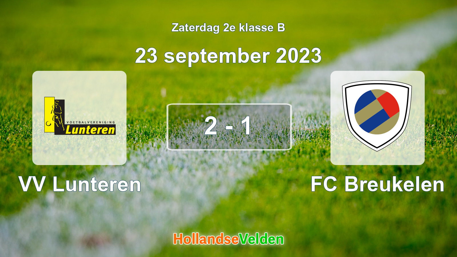 Gespeelde wedstrijd: VV Lunteren - FC Breukelen 2 - 1 (23 september 2023)