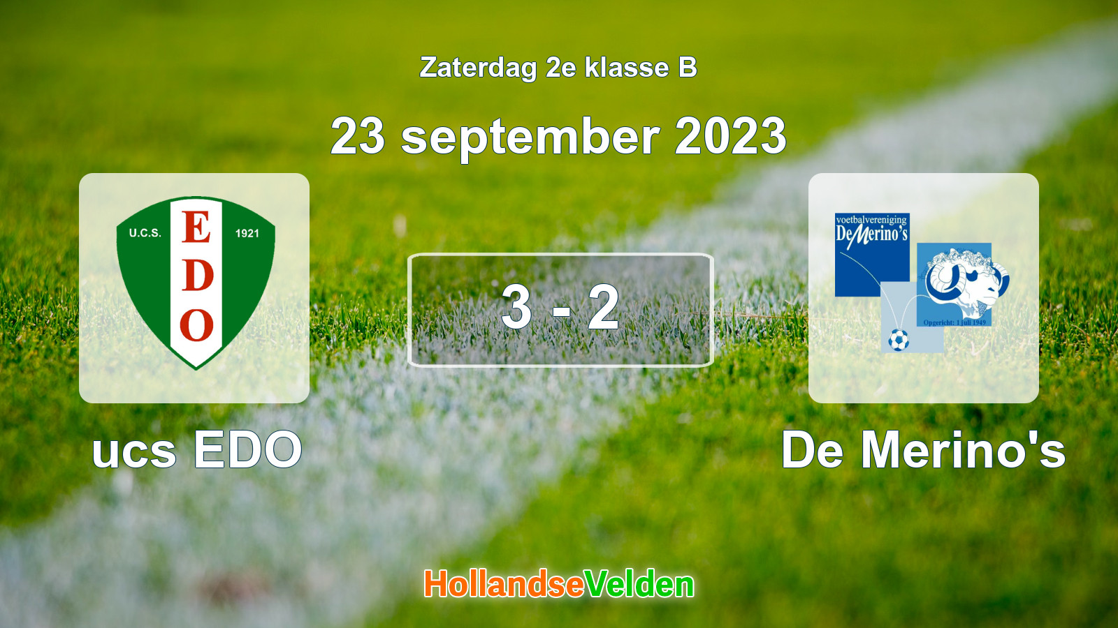 Gespeelde wedstrijd: ucs EDO - De Merino's 3 - 2 (23 september 2023)