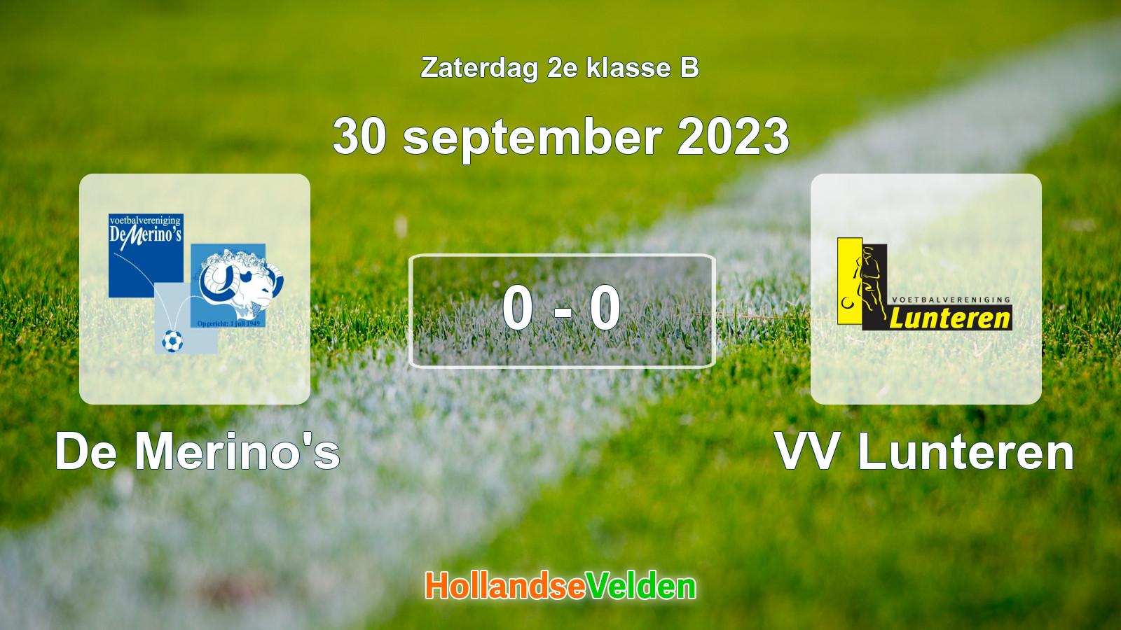 Gespeelde wedstrijd: De Merino's - VV Lunteren 0 - 0 (30 september 2023)