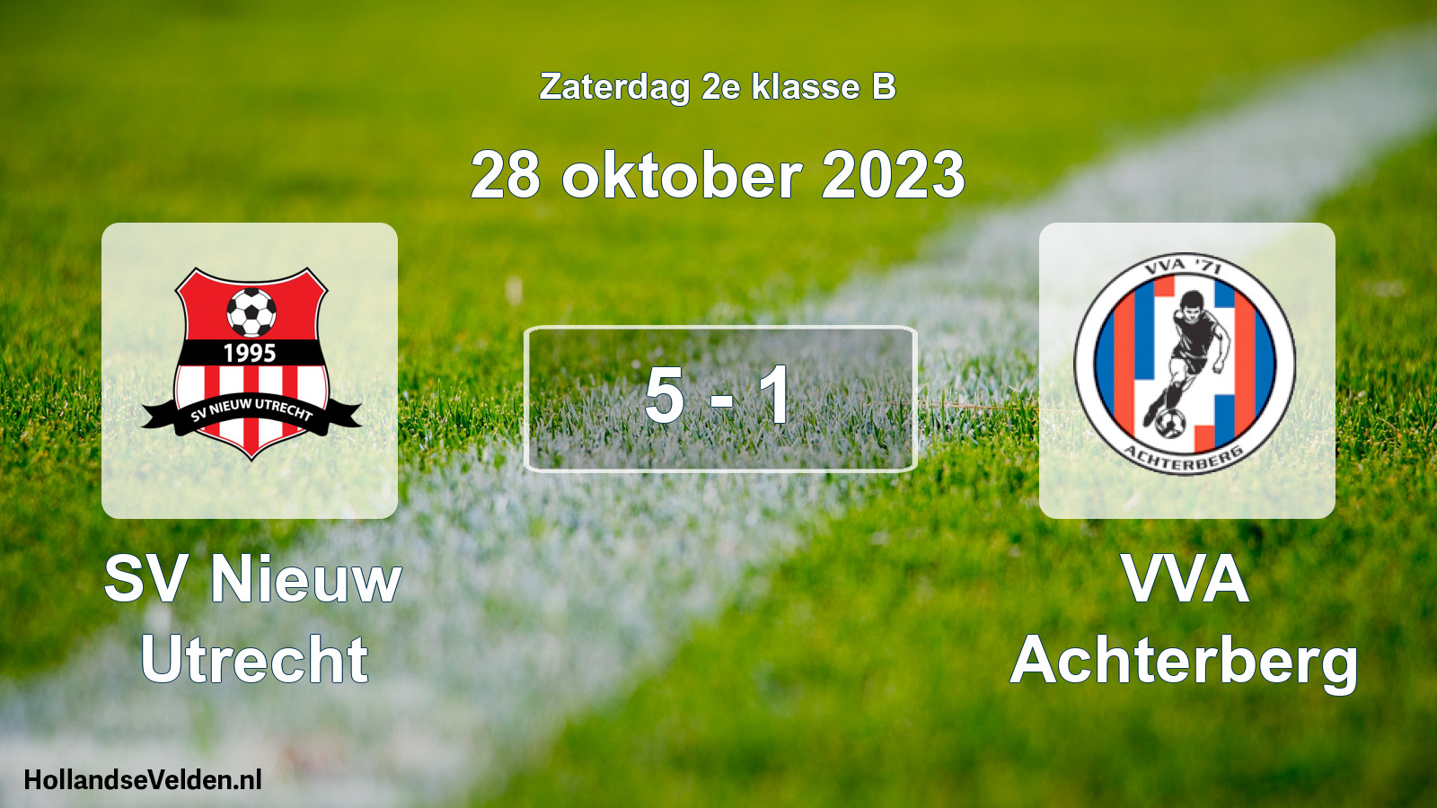 Gespeelde wedstrijd: SV Nieuw Utrecht - VVA Achterberg 5 - 1 (28 oktober 2023)