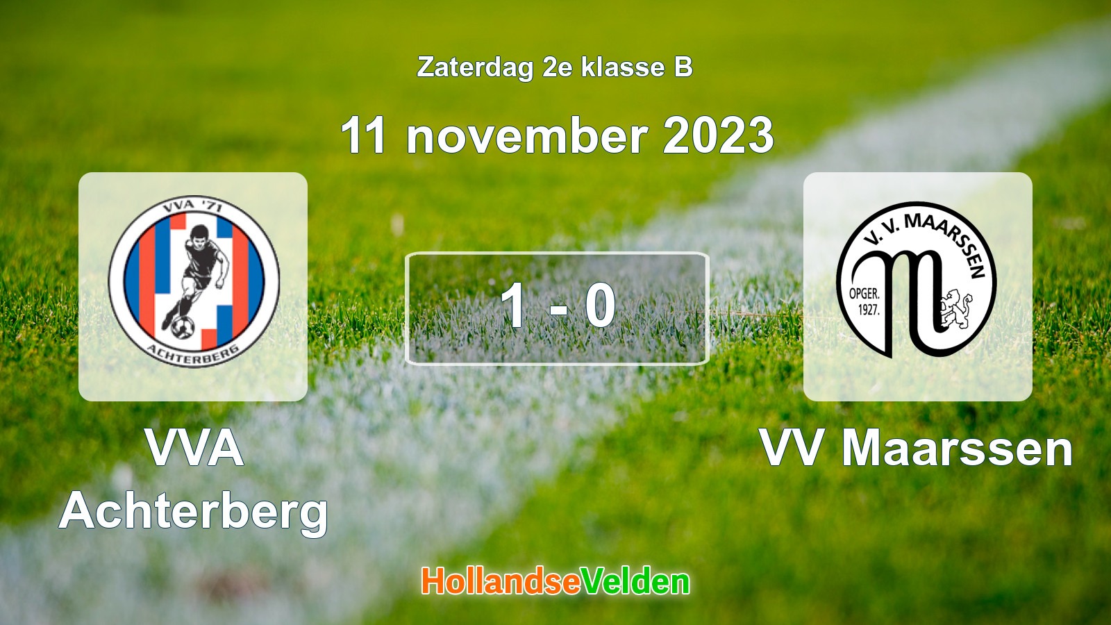 Gespeelde wedstrijd: VVA Achterberg - VV Maarssen 1 - 0 (11 november 2023)