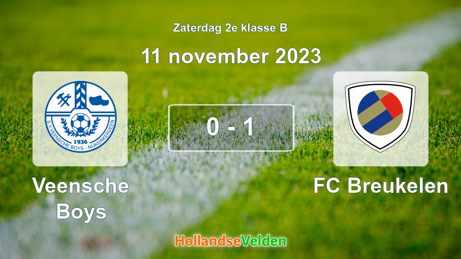 Gespeelde wedstrijd: Veensche Boys - FC Breukelen 0 - 1 (11 november 2023)