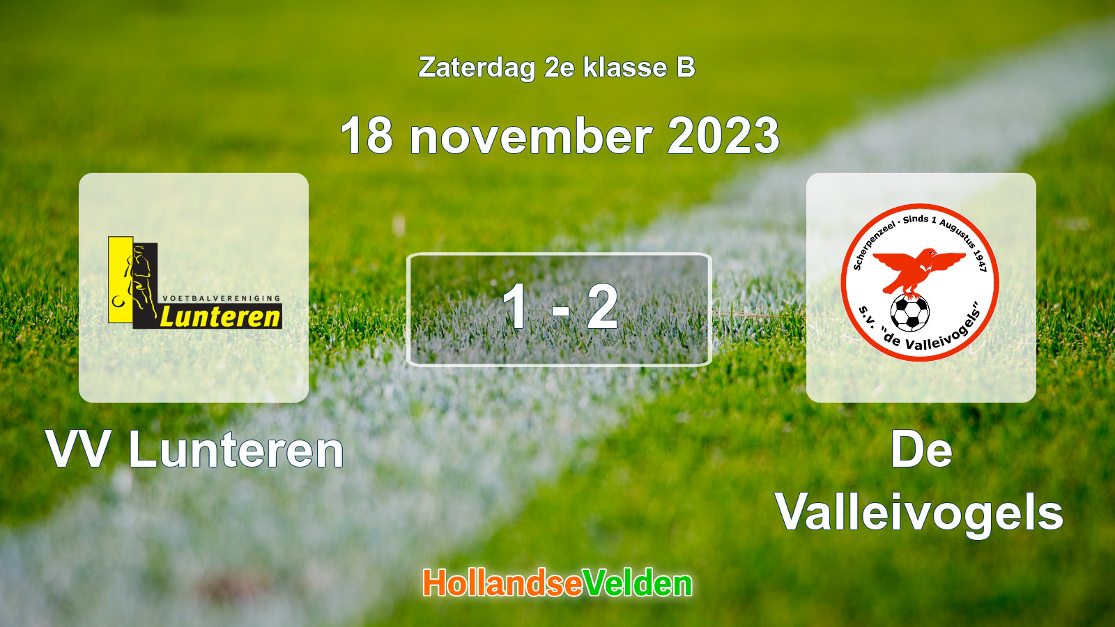 Gespeelde wedstrijd: VV Lunteren - De Valleivogels 1 - 2 (18 november 2023)
