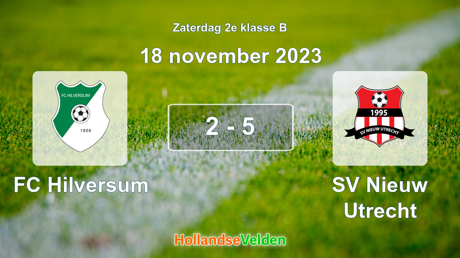 Gespeelde wedstrijd: FC Hilversum - SV Nieuw Utrecht 2 - 5 (18 november 2023)