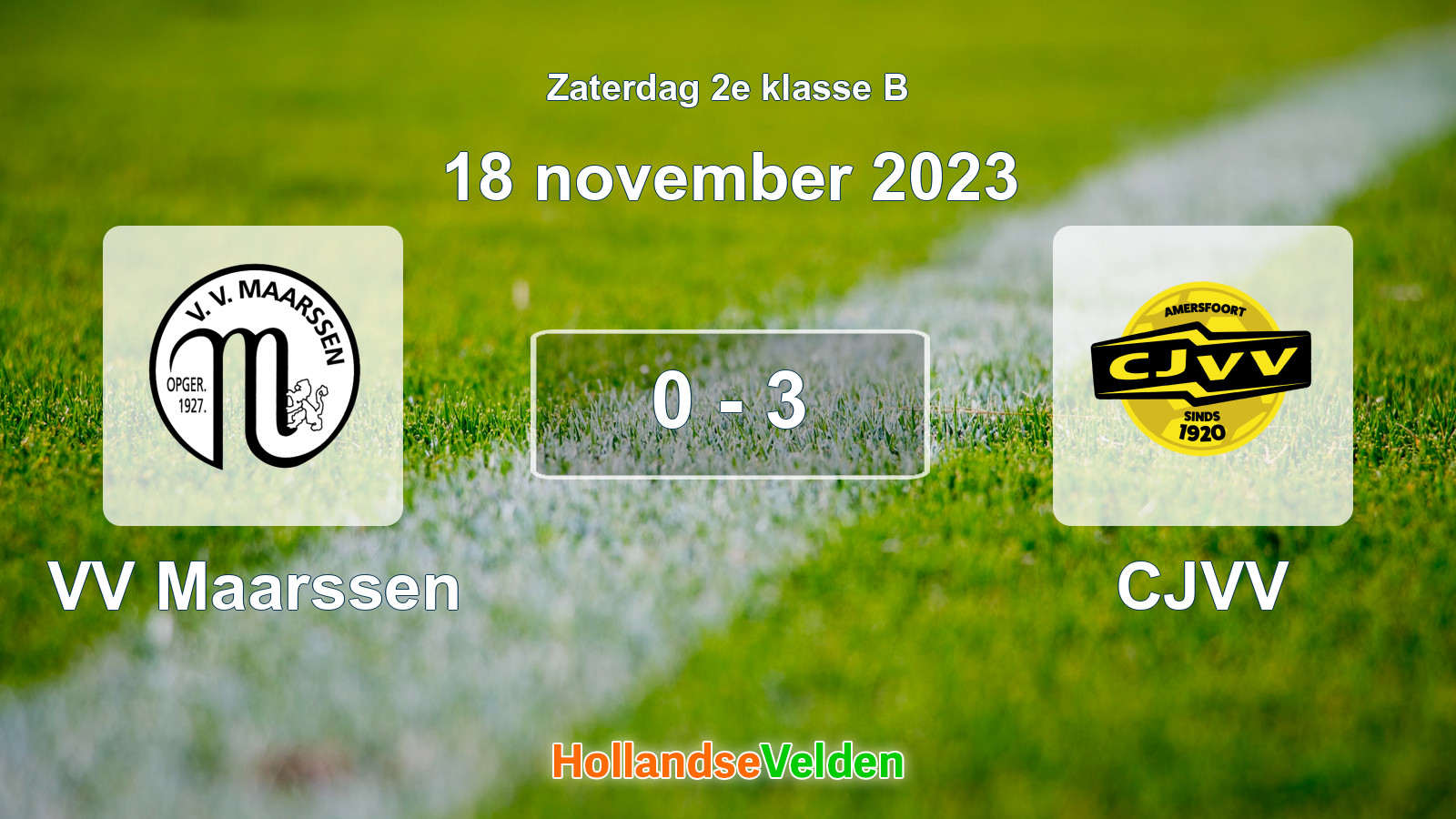 Gespeelde wedstrijd: VV Maarssen - CJVV 0 - 3 (18 november 2023)