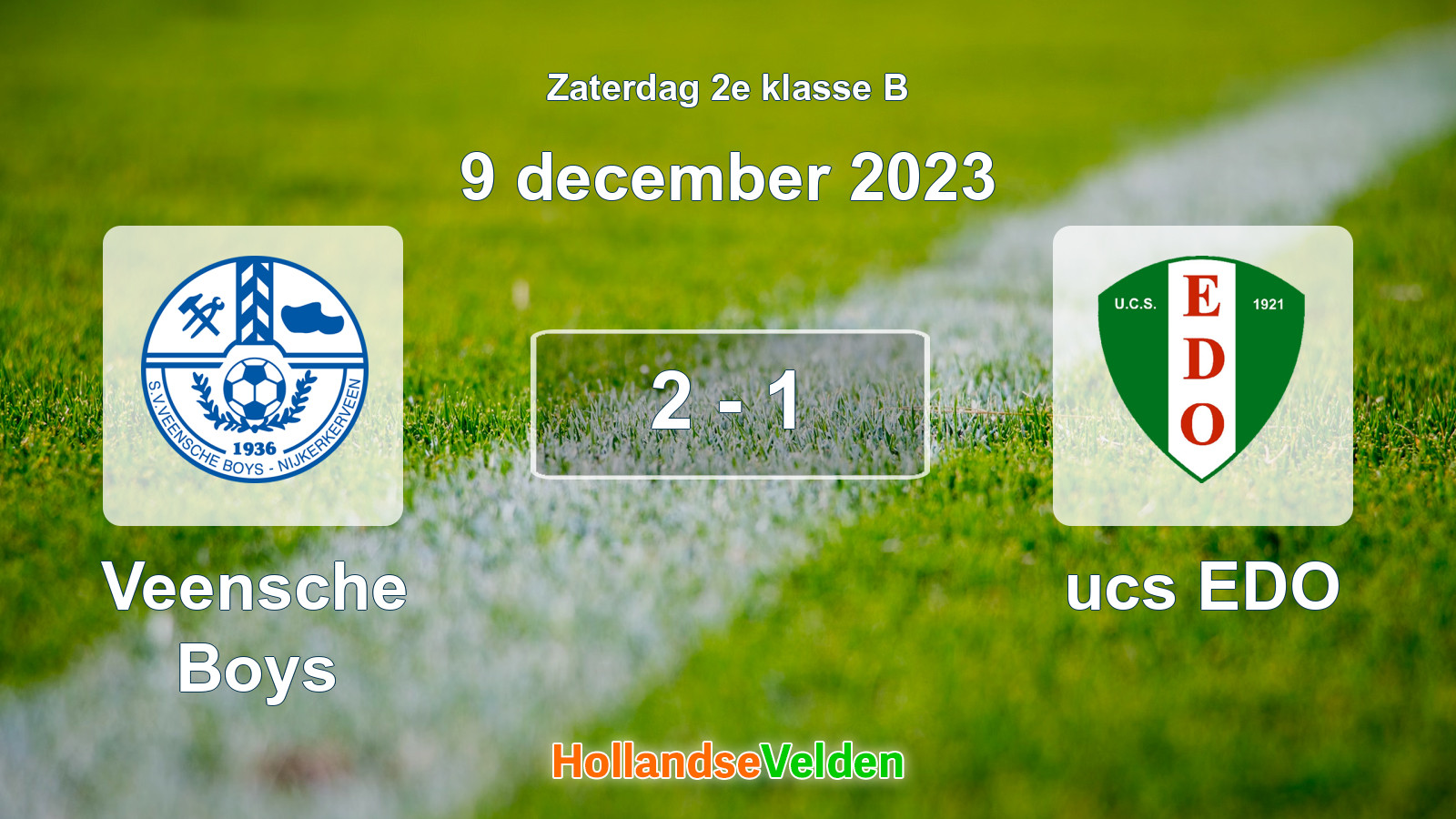 Gespeelde wedstrijd: Veensche Boys - ucs EDO 2 - 1 (9 december 2023)