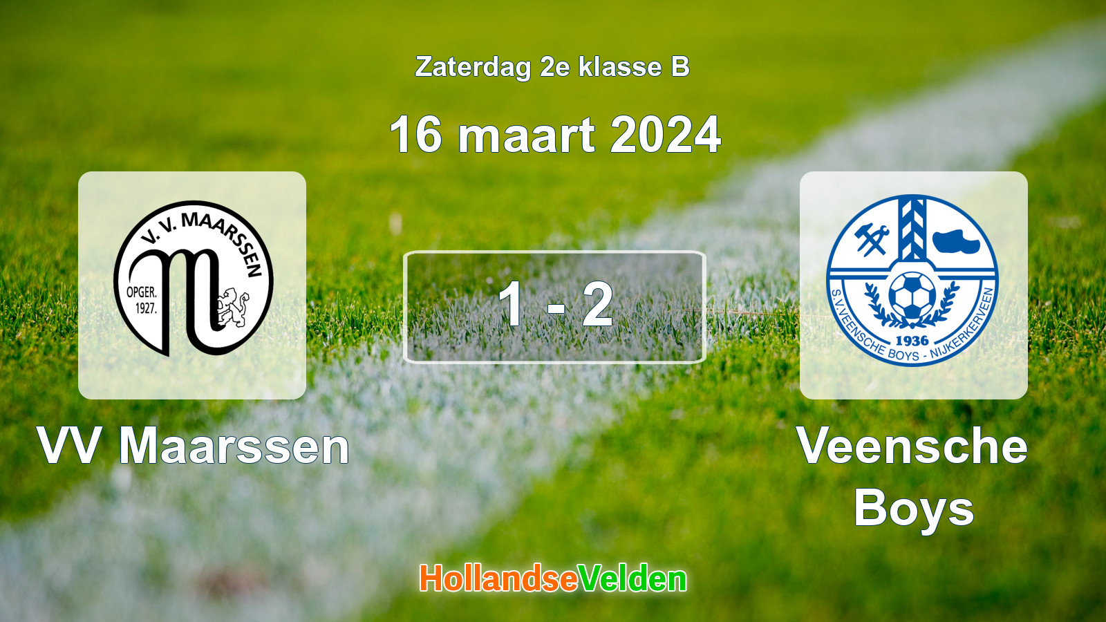 Gespeelde wedstrijd: VV Maarssen - Veensche Boys 1 - 2 (16 maart 2024)