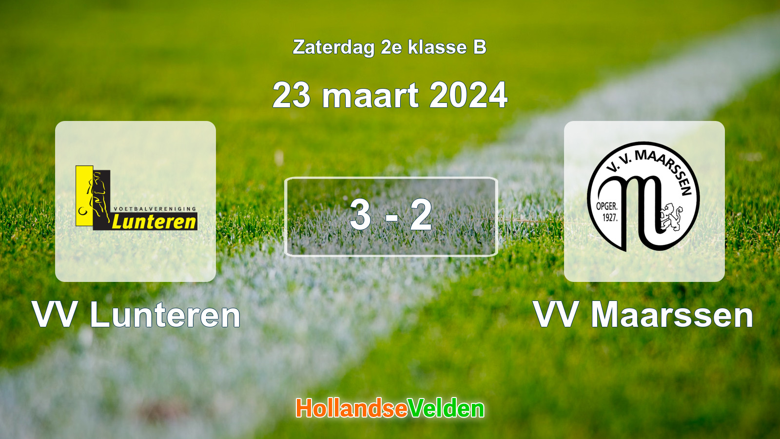 Gespeelde wedstrijd: VV Lunteren - VV Maarssen 3 - 2 (23 maart 2024)
