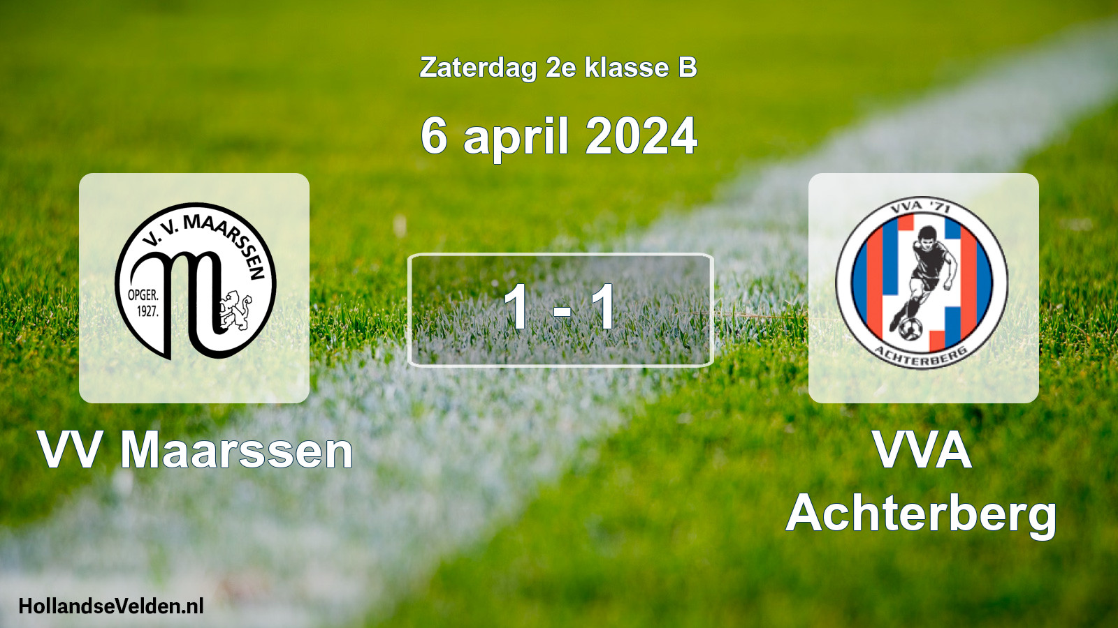 Gespeelde wedstrijd: VV Maarssen - VVA Achterberg 1 - 1 (6 april 2024)
