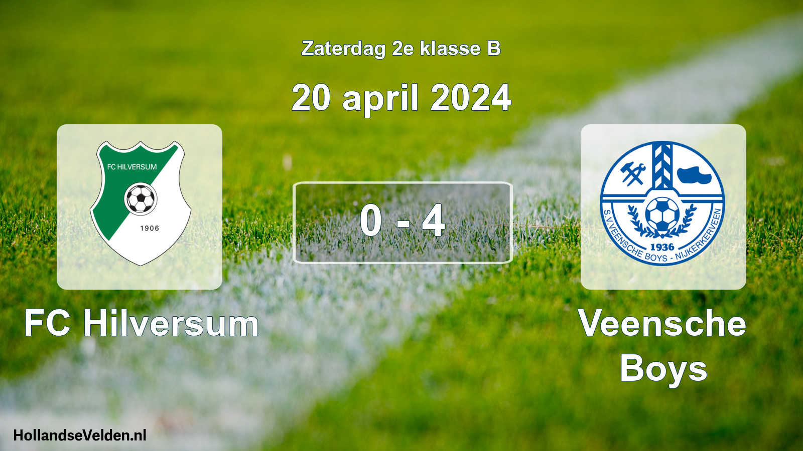 Gespeelde wedstrijd: FC Hilversum - Veensche Boys 0 - 4 (20 april 2024)