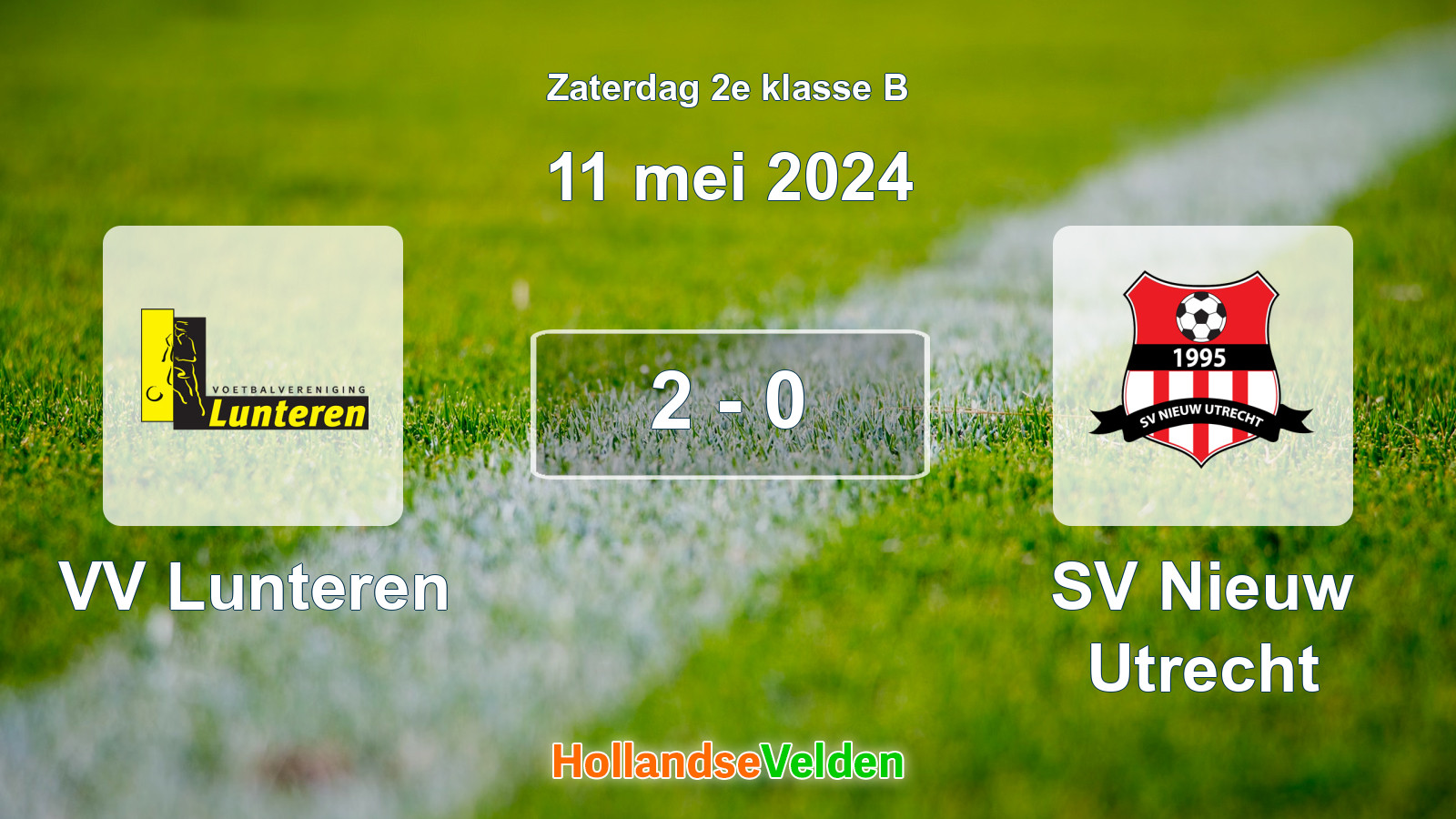 Gespeelde wedstrijd: VV Lunteren - SV Nieuw Utrecht 2 - 0 (11 mei 2024)