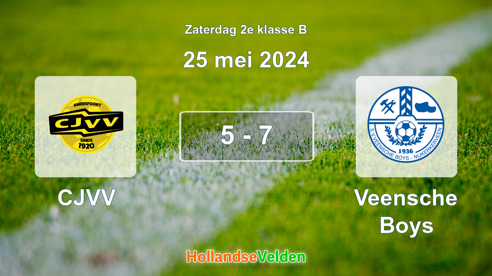 Gespeelde wedstrijd: CJVV - Veensche Boys 5 - 7 (25 mei 2024)