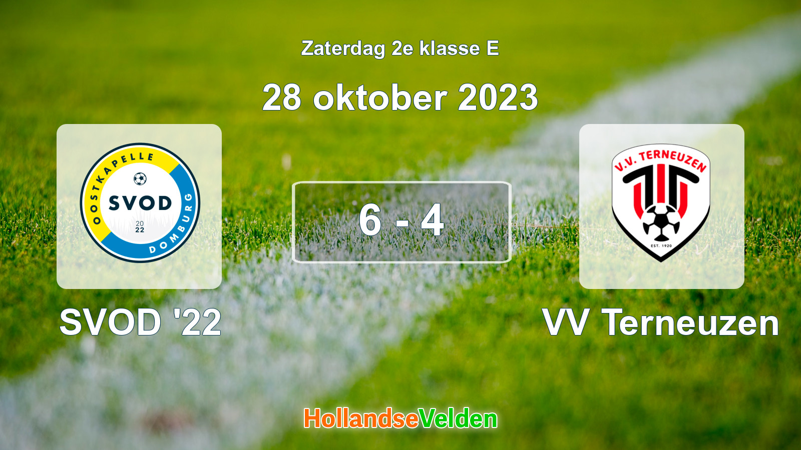 Gespeelde wedstrijd: SVOD '22 - VV Terneuzen 6 - 4 (28 oktober 2023)