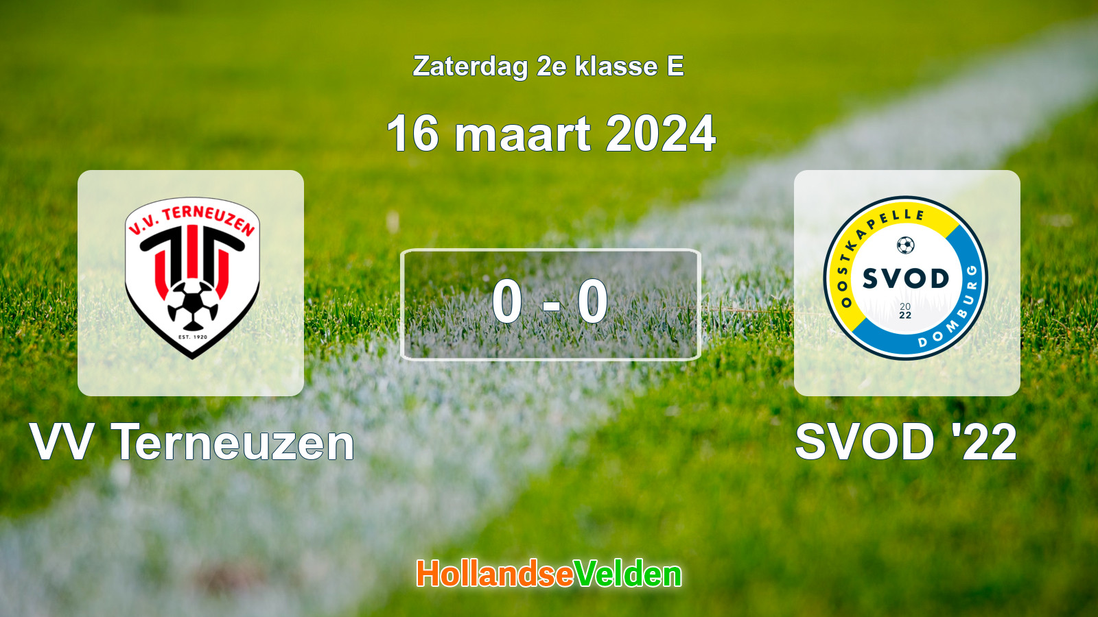 Gespeelde wedstrijd: VV Terneuzen - SVOD '22 0 - 0 (16 maart 2024)
