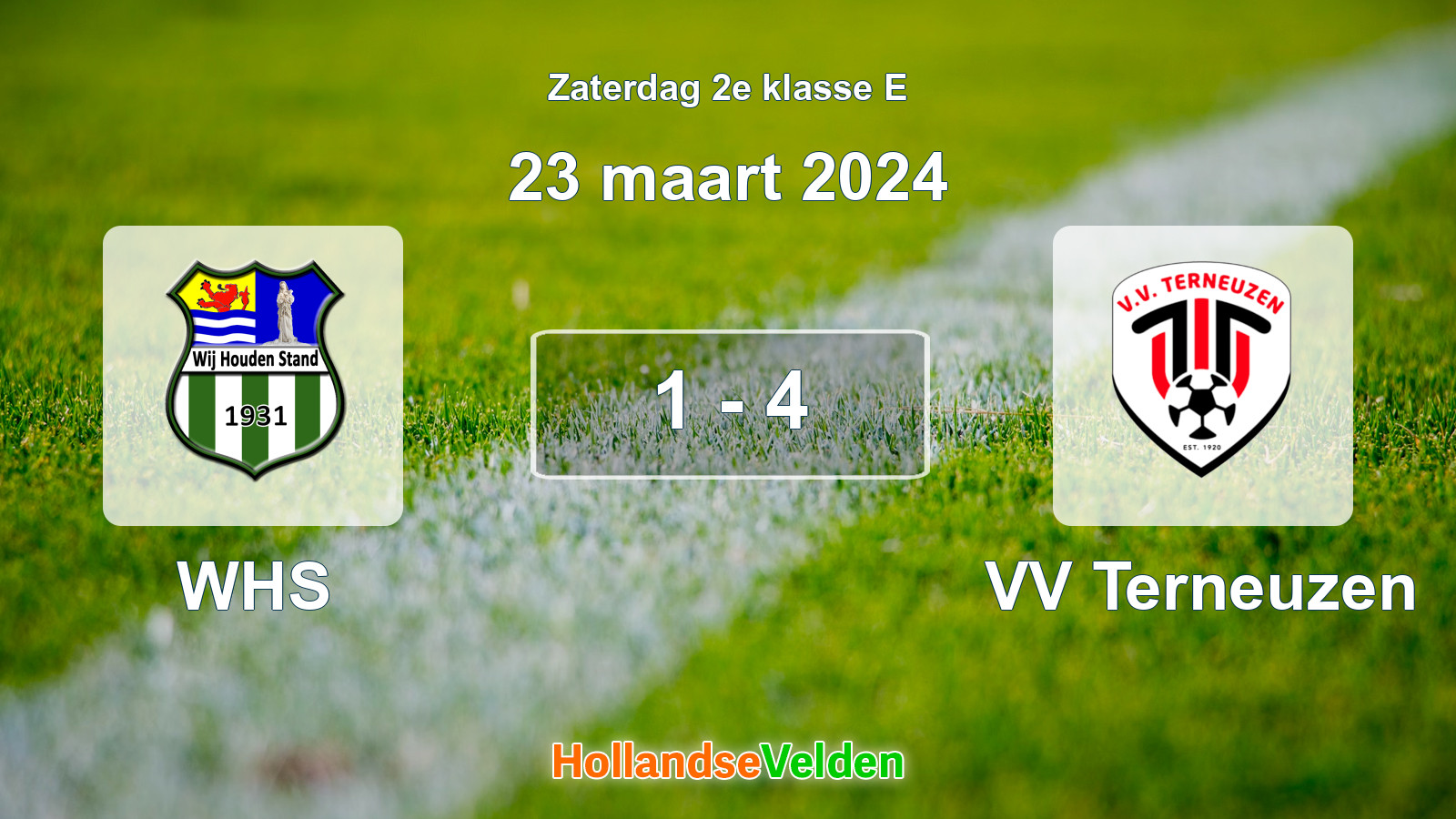 Gespeelde wedstrijd: WHS - VV Terneuzen 1 - 4 (23 maart 2024)
