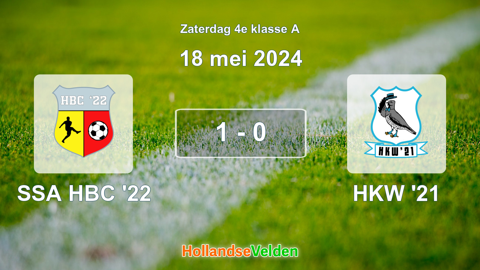 Gespeelde wedstrijd: SSA HBC '22 - HKW '21 1 - 0 (18 mei 2024)