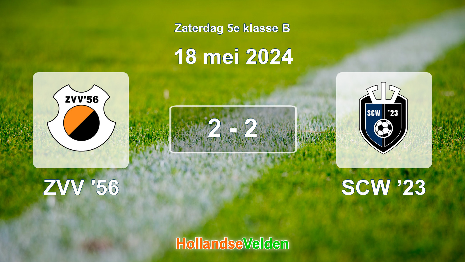 Gespeelde wedstrijd: ZVV '56 - SCW ’23 2 - 2 (18 mei 2024)