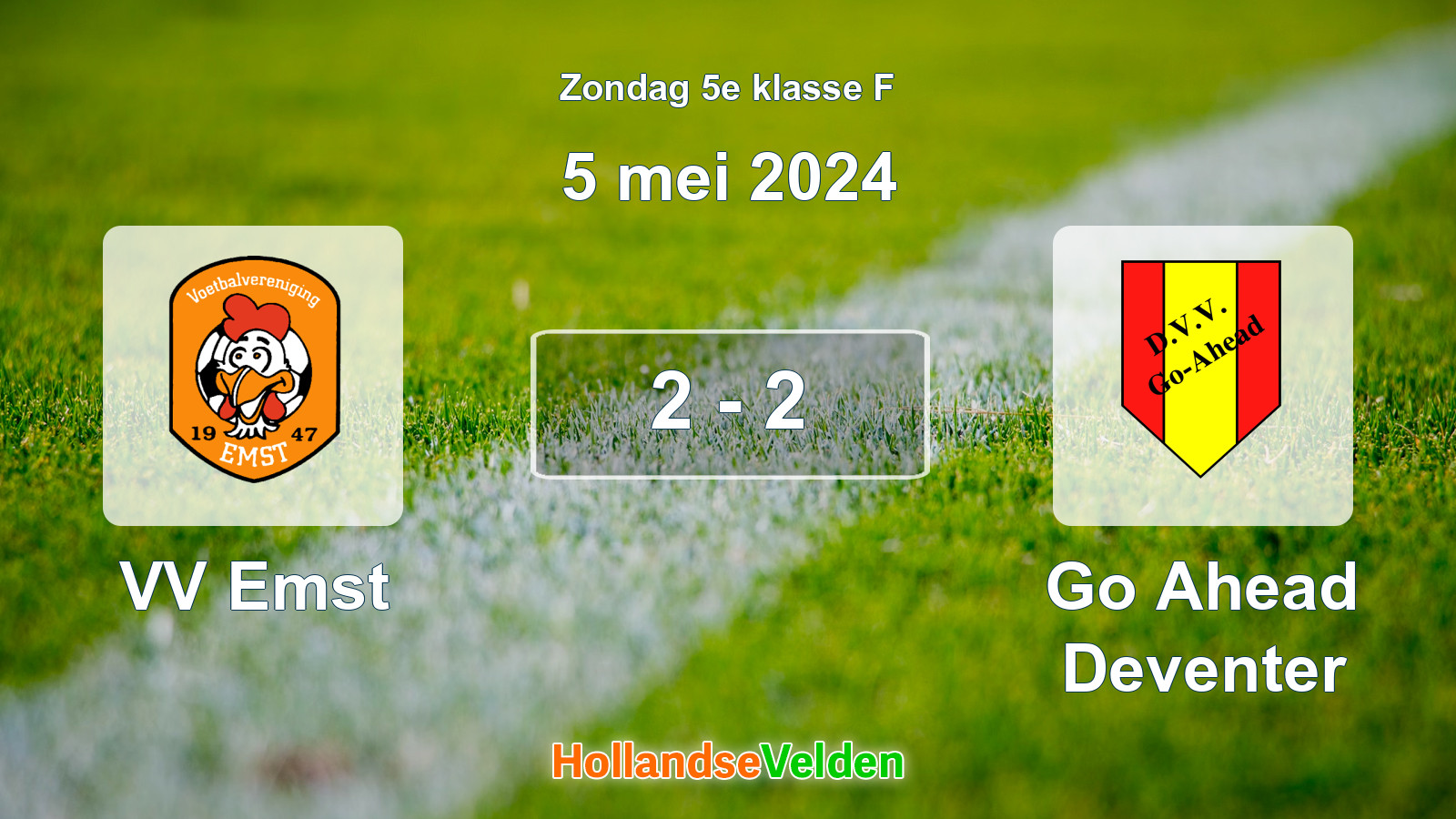 Gespeelde wedstrijd: VV Emst - Go Ahead Deventer 2 - 2 (5 mei 2024)
